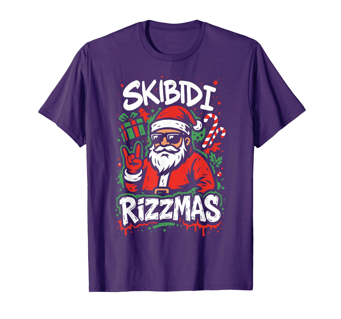 Skibidi Rizzmas Christmas Rizz Santa Claus Charisma Kid Cool T-Shirt