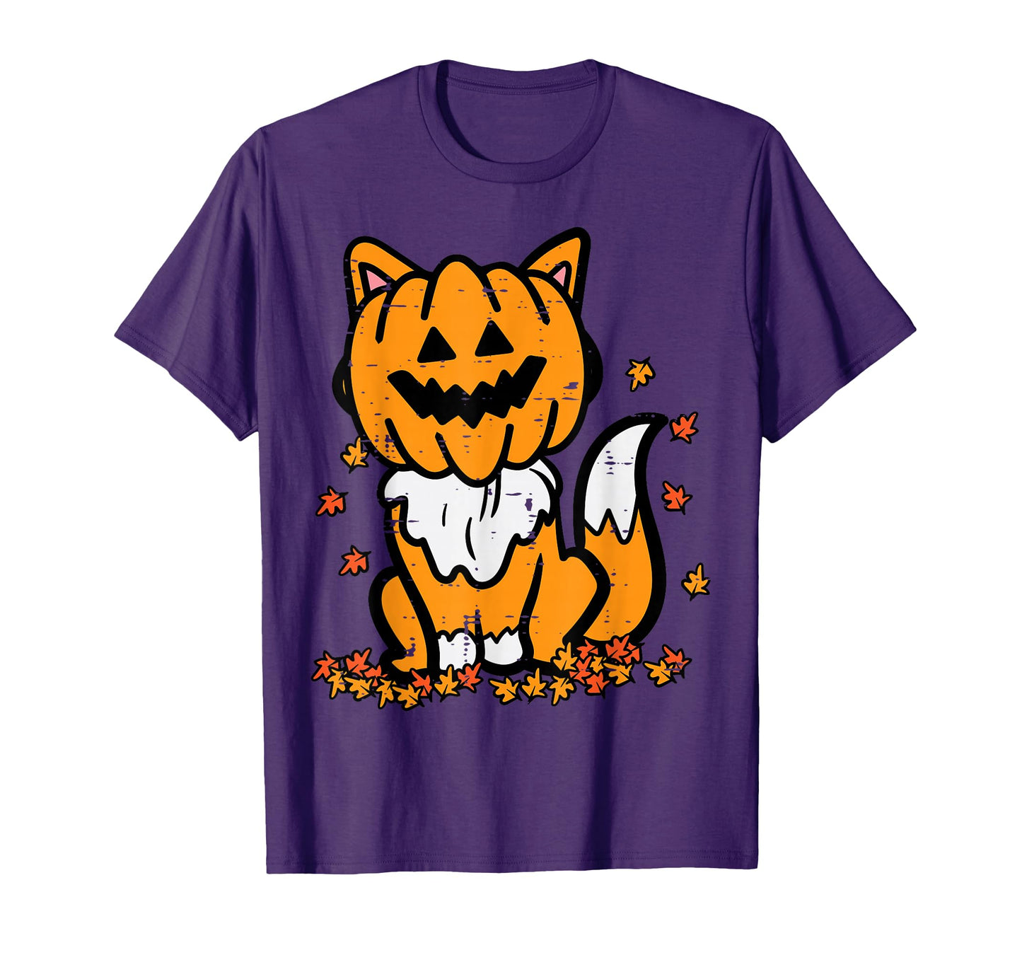 Halloween Fox Pumpkin Fall Autumn Costume Kids Women Men T-Shirt