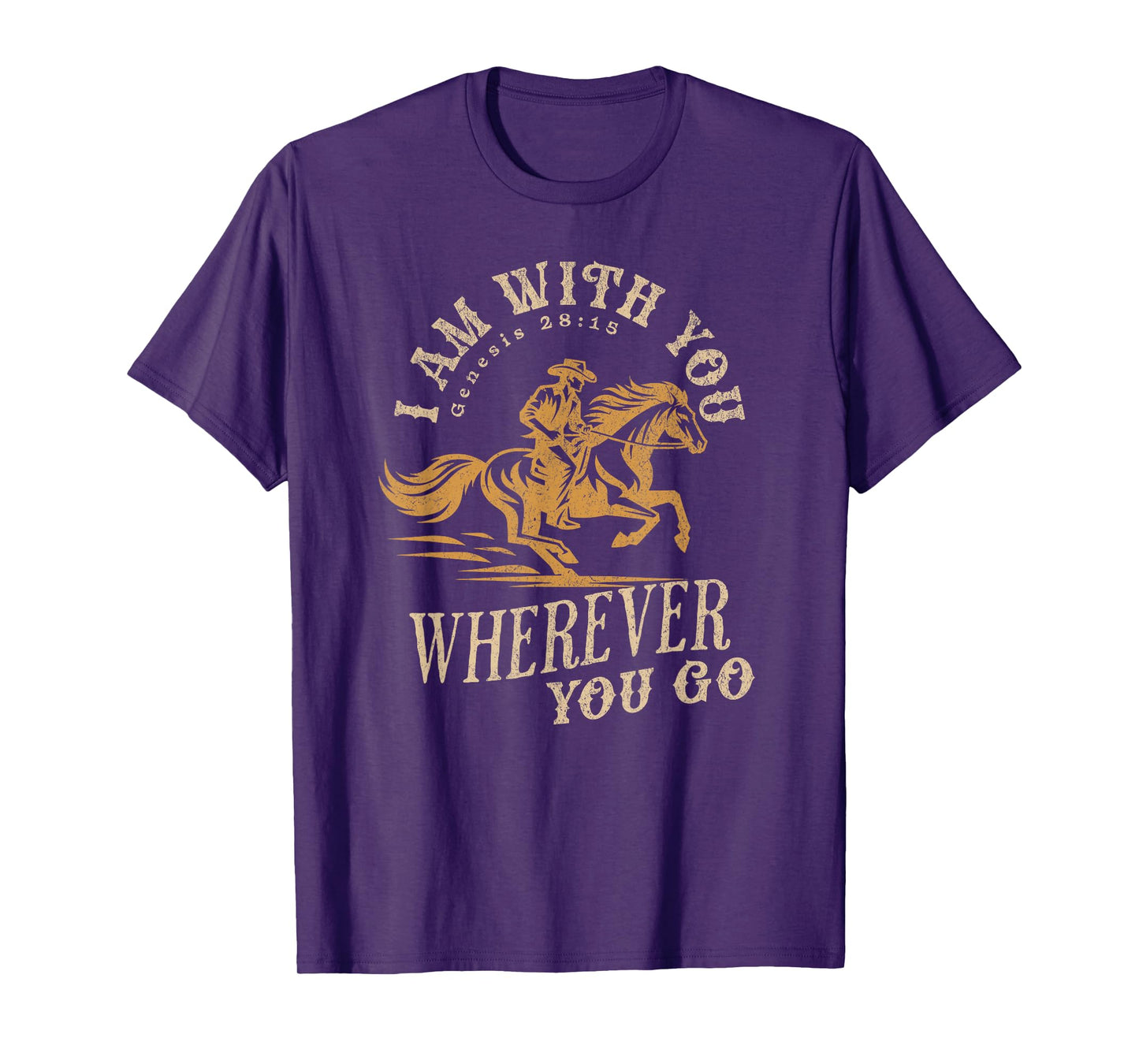 Cowboy Bible Scripture Verse Western Jesus For Mens Faith T-Shirt