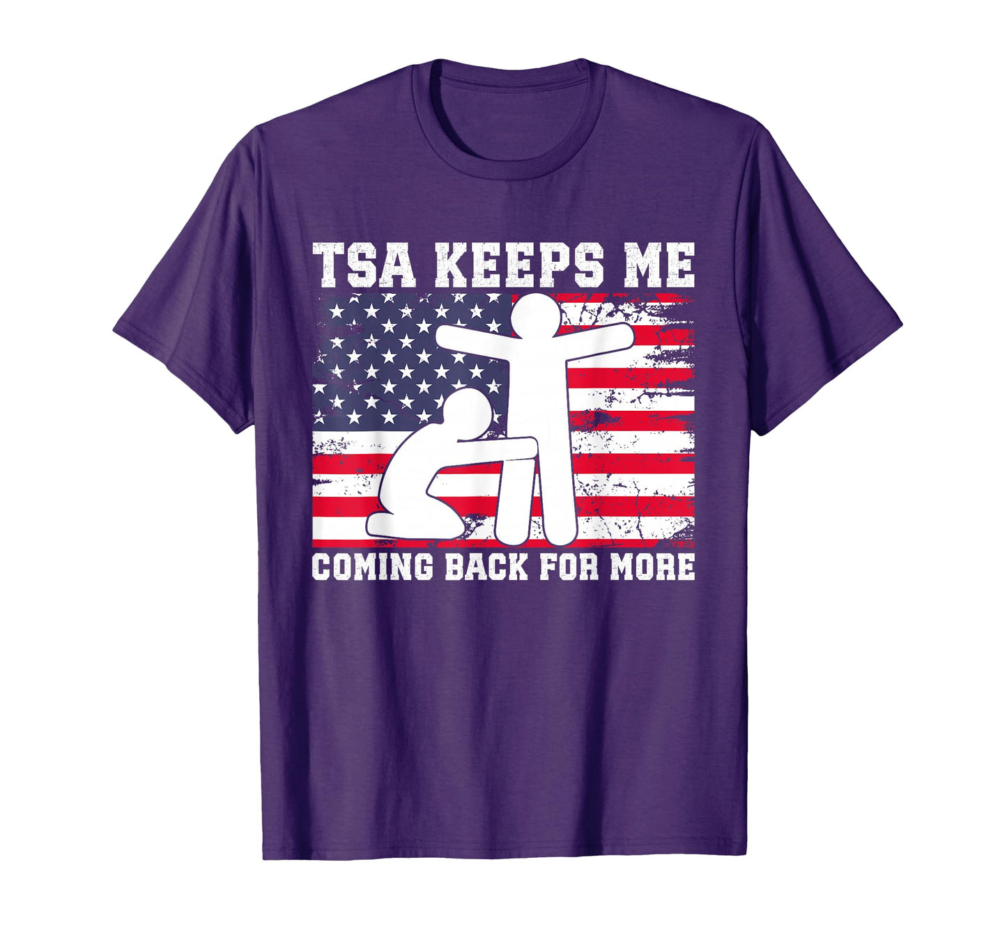 It Is Not Gay If It Is TSA Security Vintage USA Flag T-Shirt