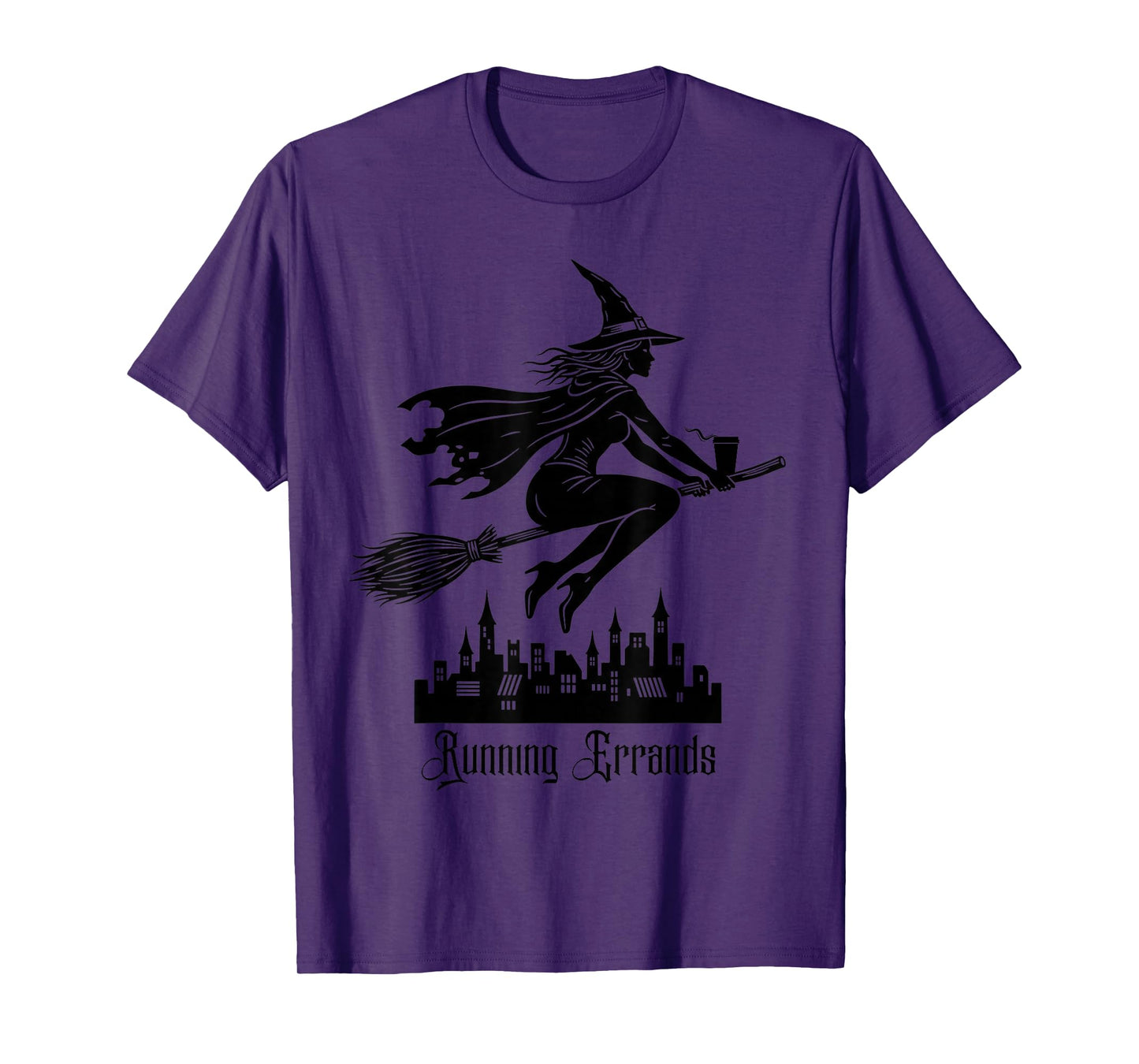 Halloween Witch Running Errands T-Shirt