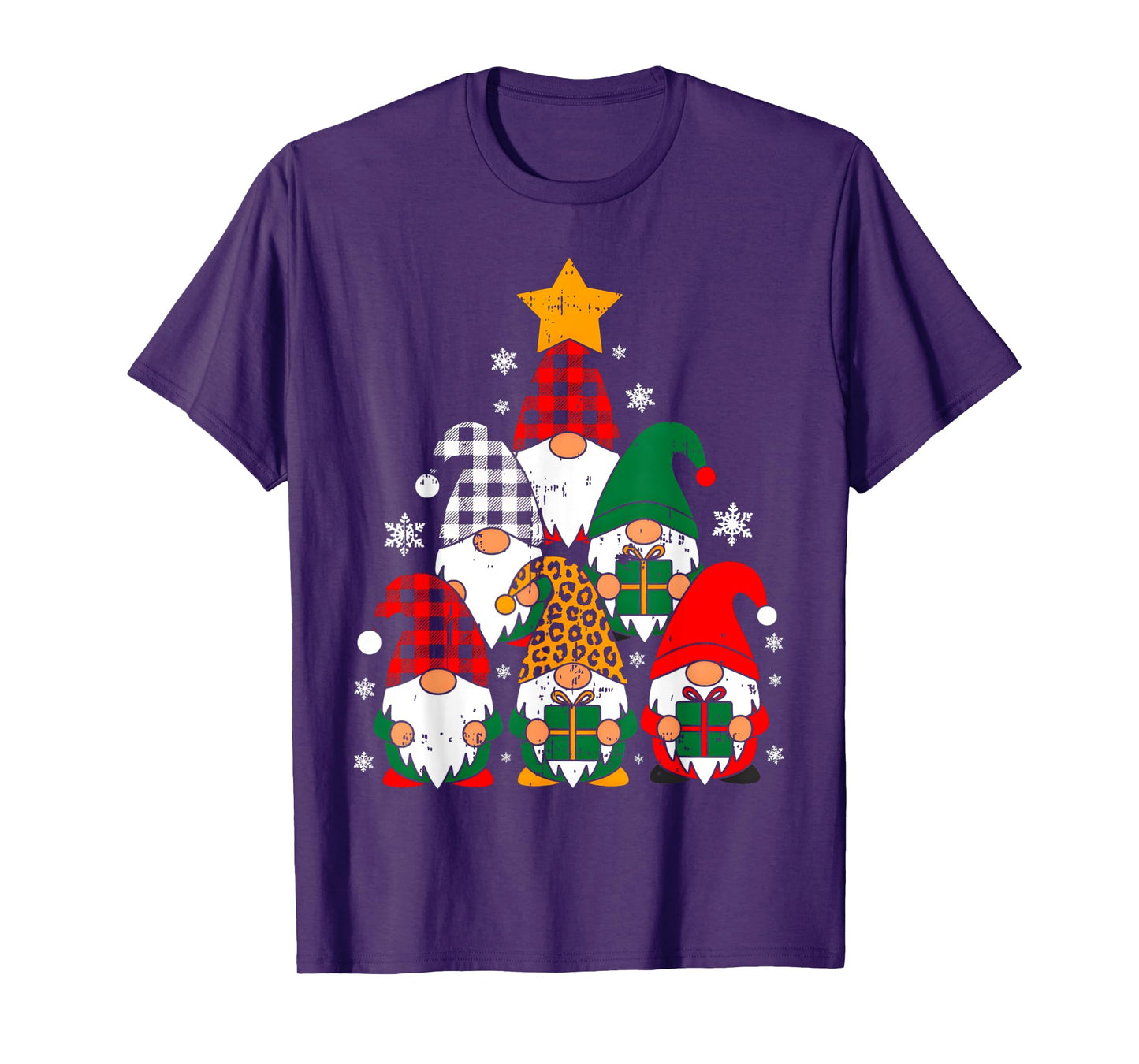 Gnomes Christmas Tree Funny Xmas Holidays Men Women Kids T-Shirt