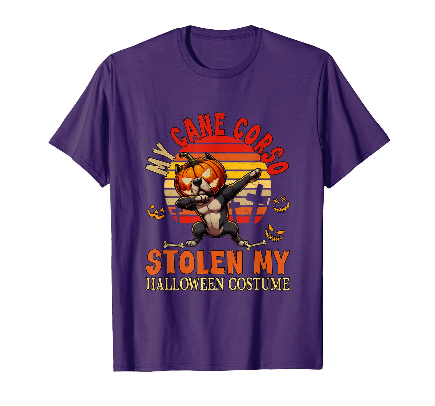 Cane Corso Stolen My Halloween Costume Dog Carved Pumpkin T-Shirt