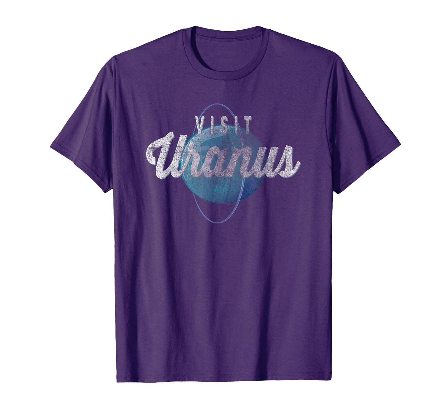 Visit Uranus Funny Vintage Retro Space Science T-Shirt