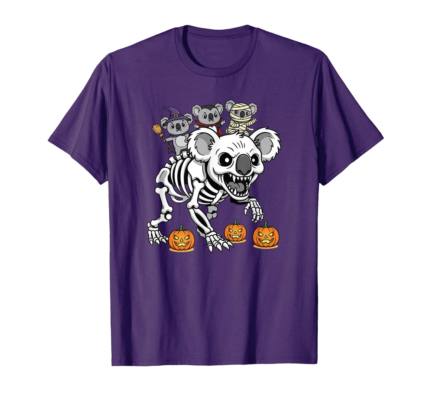 Funny Koala Skeleton Mummy Witch Halloween Kids Mens Womens T-Shirt