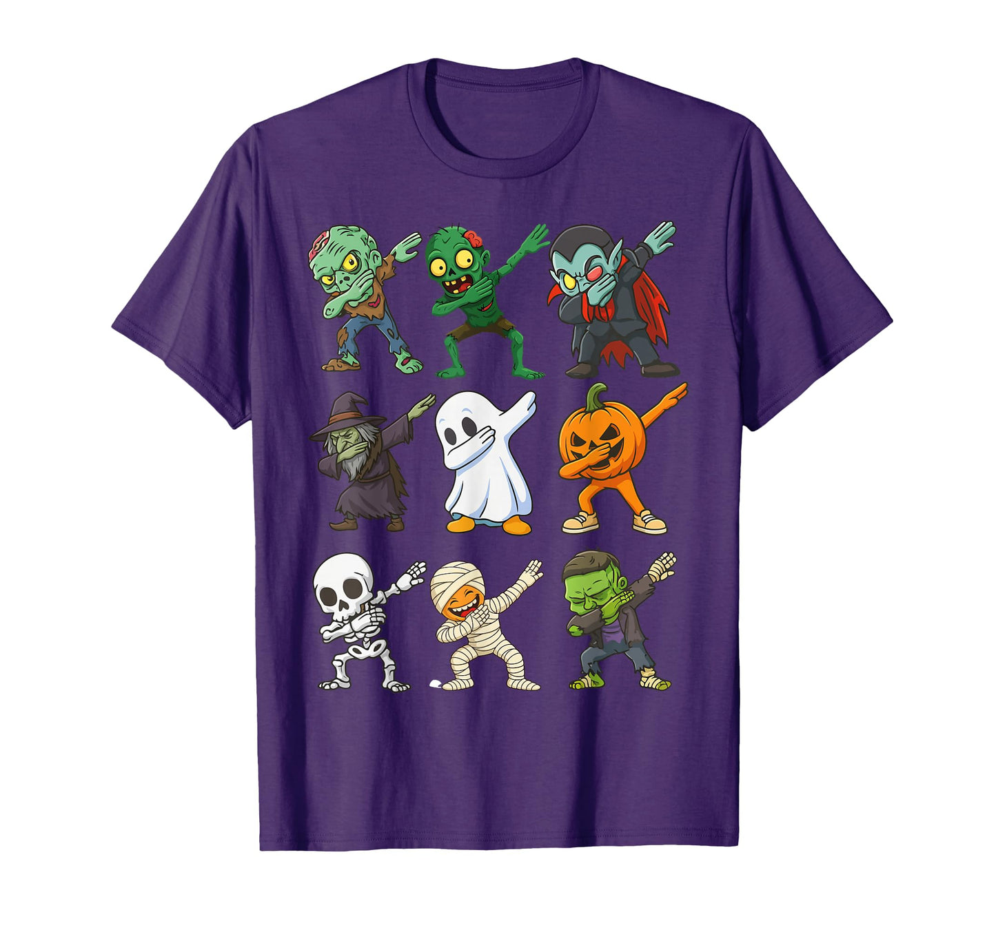 Dabbing Skeleton Zombie Pumpkin Mummy Vampire Halloween Boys T-Shirt