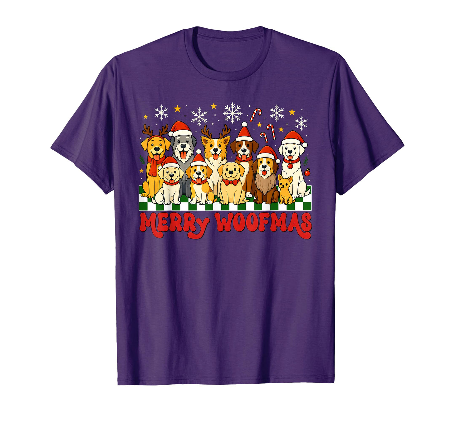 Merry Christmas Woofmas Dogs Lover Holiday Men Women Kid T-Shirt