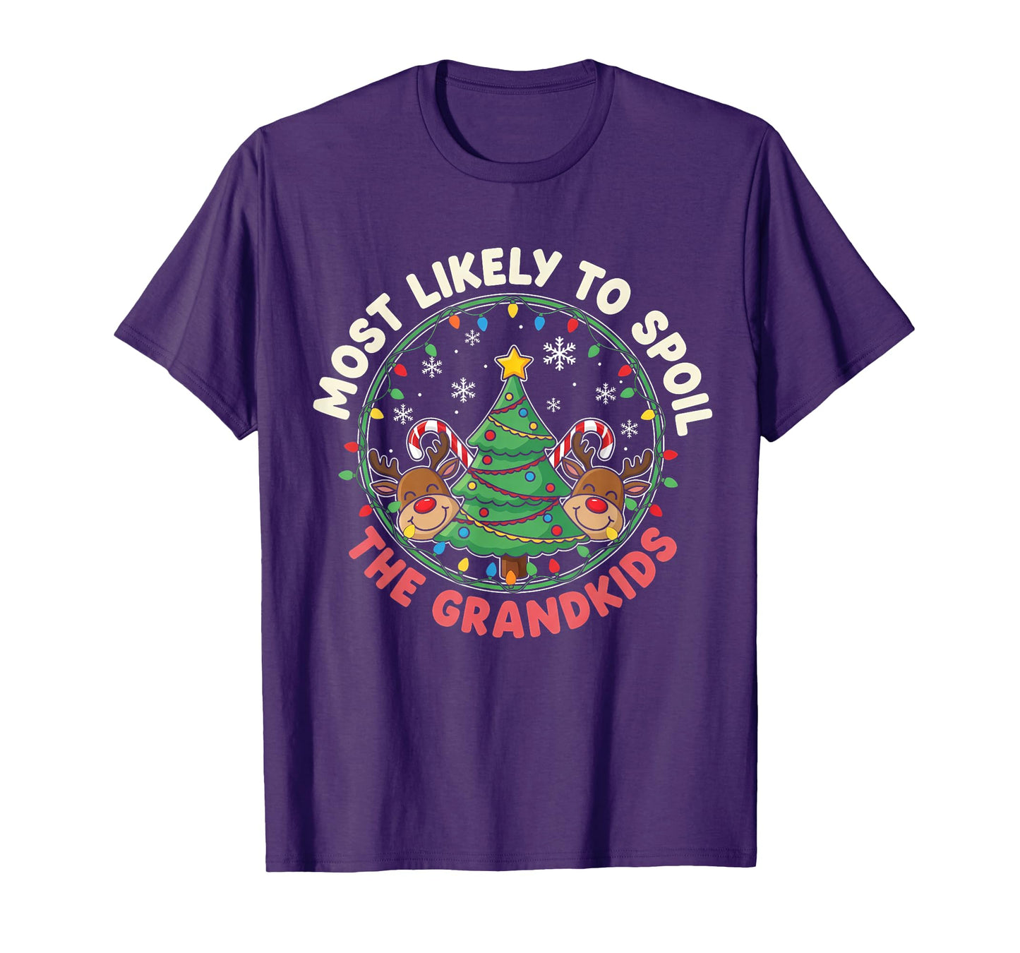 Most Likely to Spoil The Grandkids Christmas Party Men Women T-Shirt