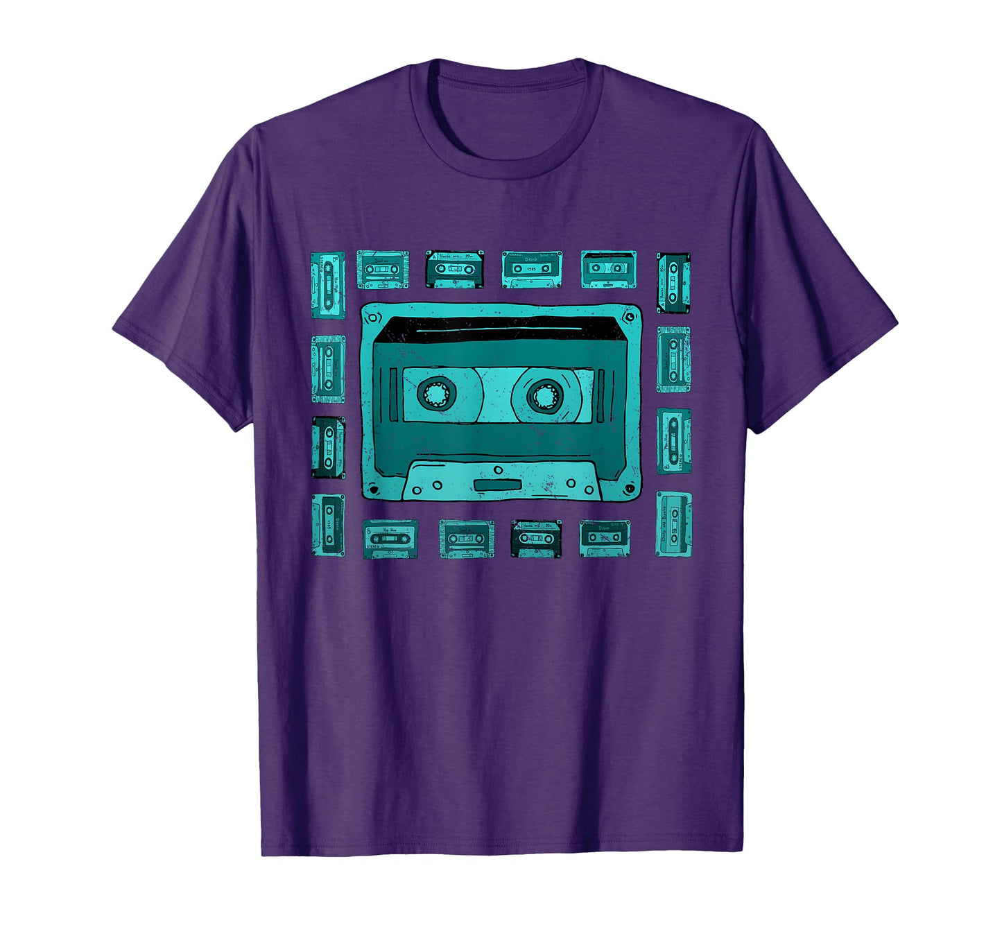 Light Teal Aqua Old School Tapes Teal Aqua Color Graphic T-Shirt