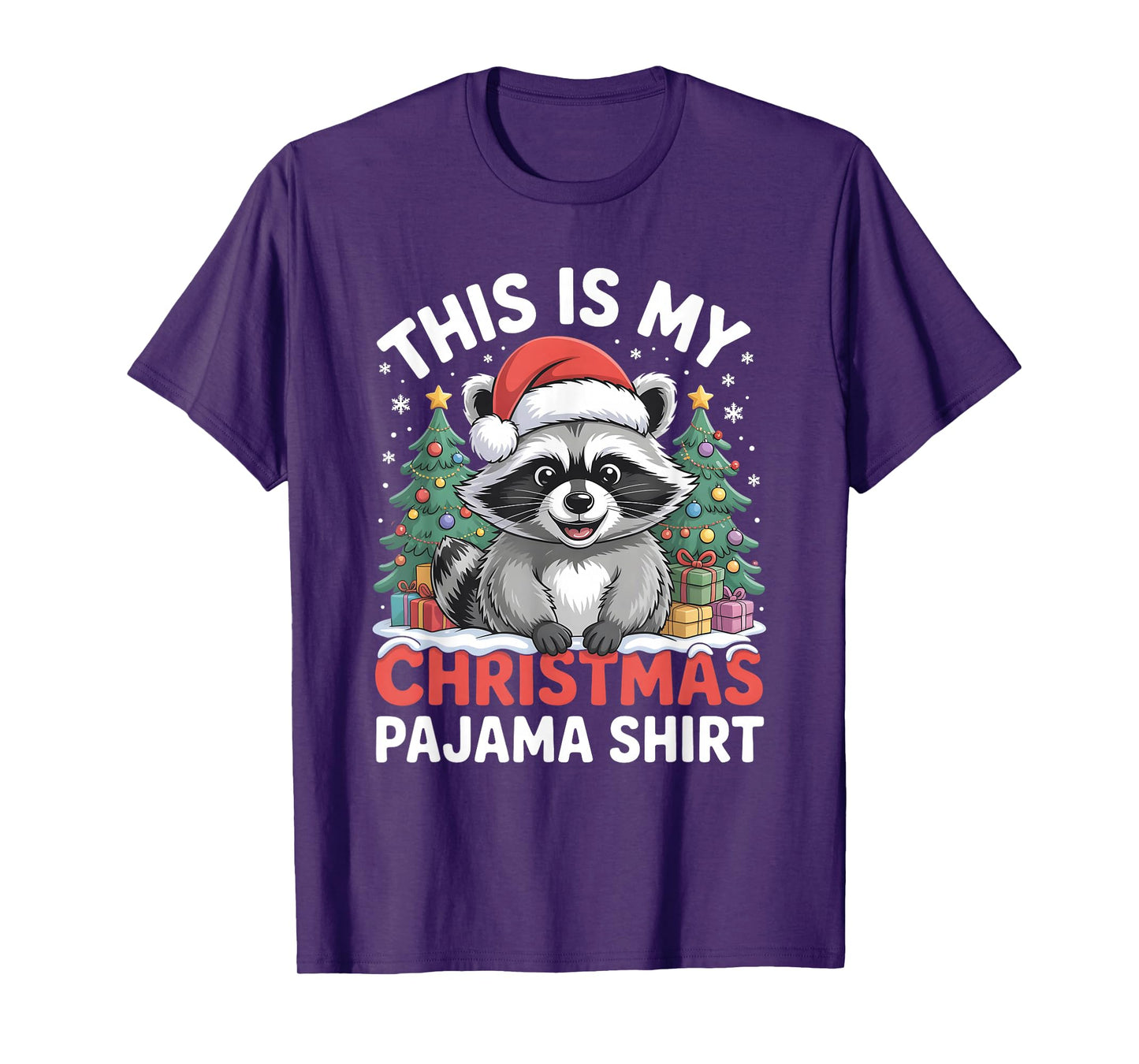 This is My Christmas Pajama Raccoon T-Shirt