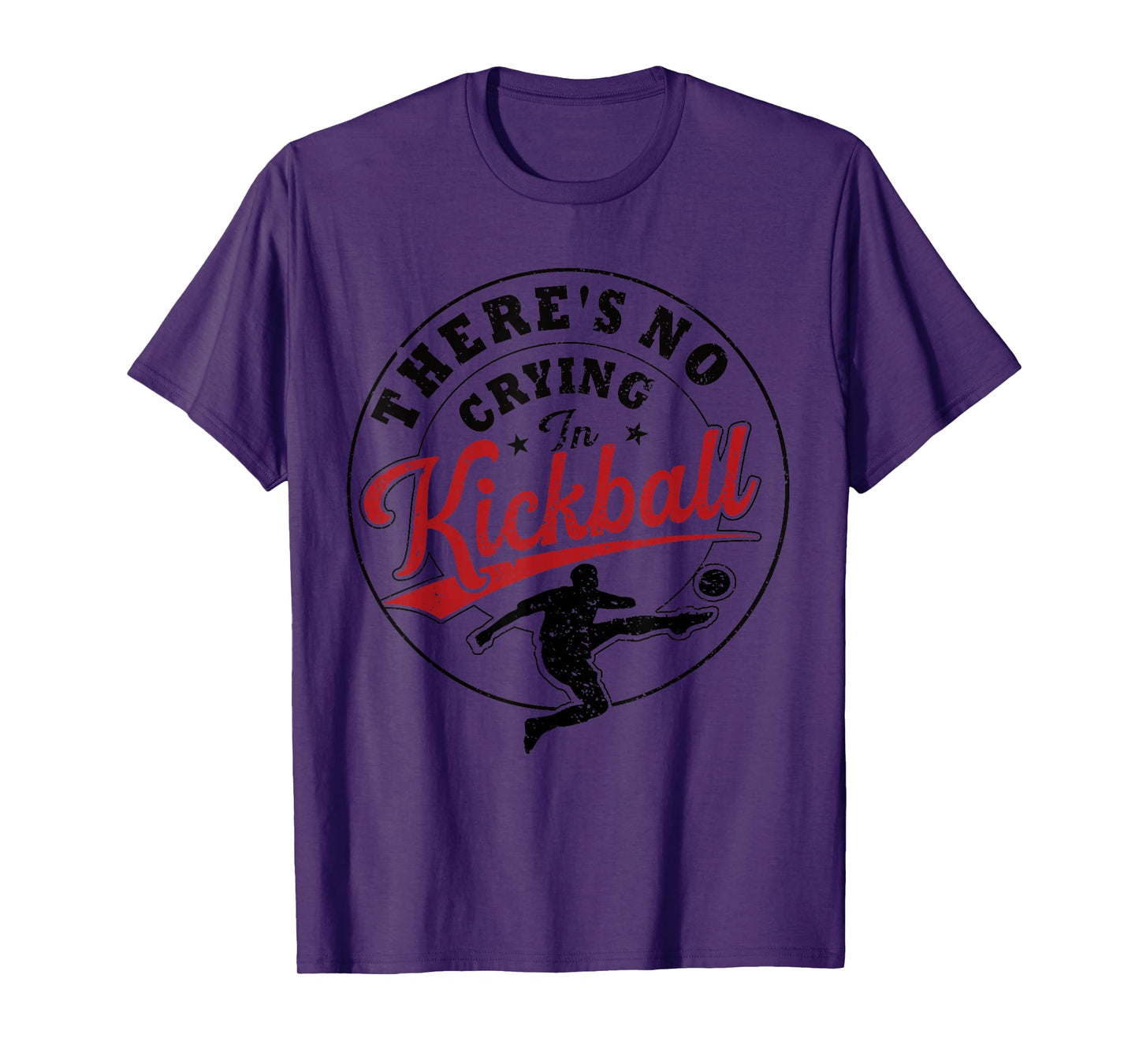 There's No Crying In Kickball Funny White Kickball Player T-Shirt