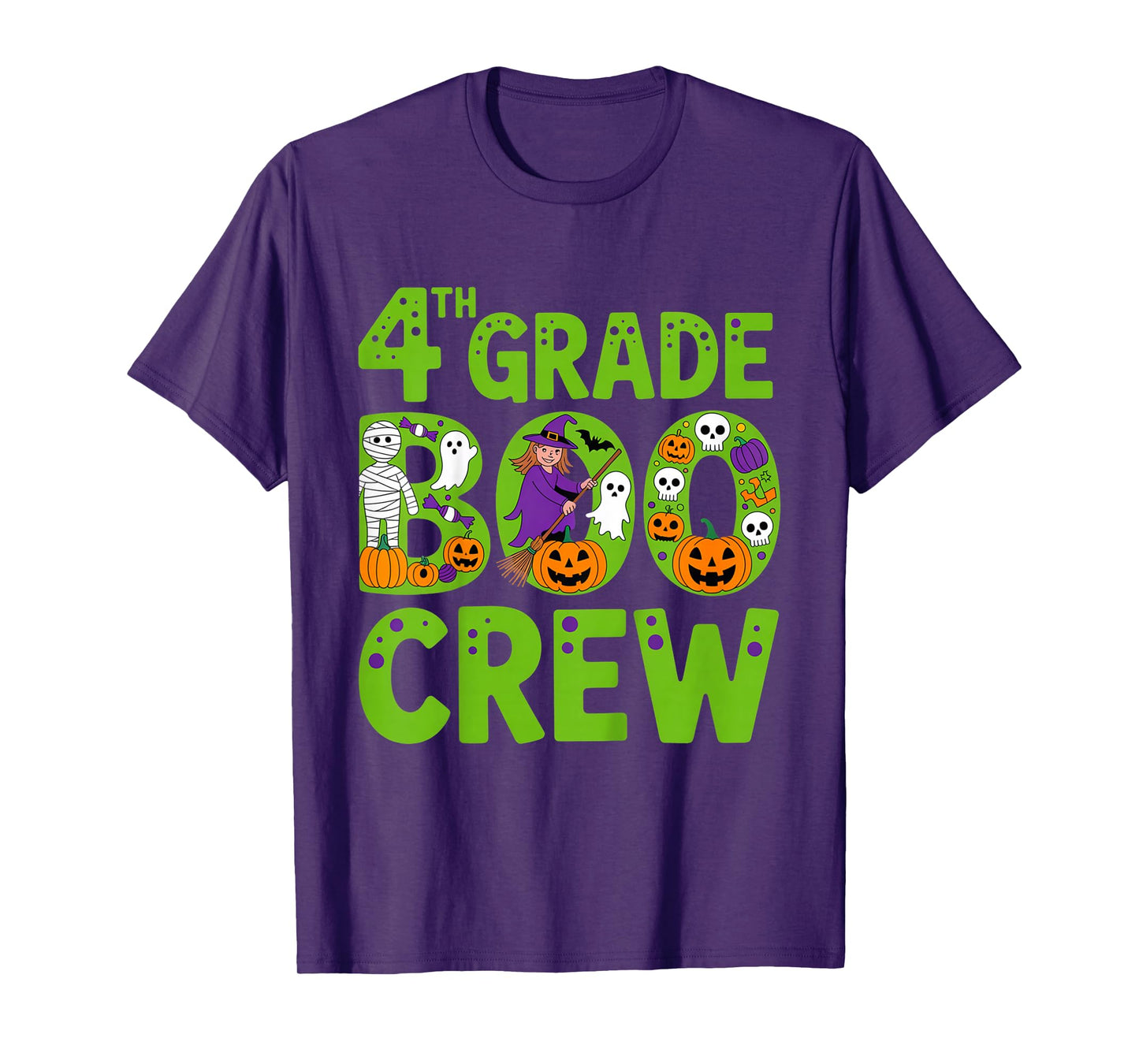 4th Grade Boo Crew Halloween Outfit for Classroom Parties T-Shirt