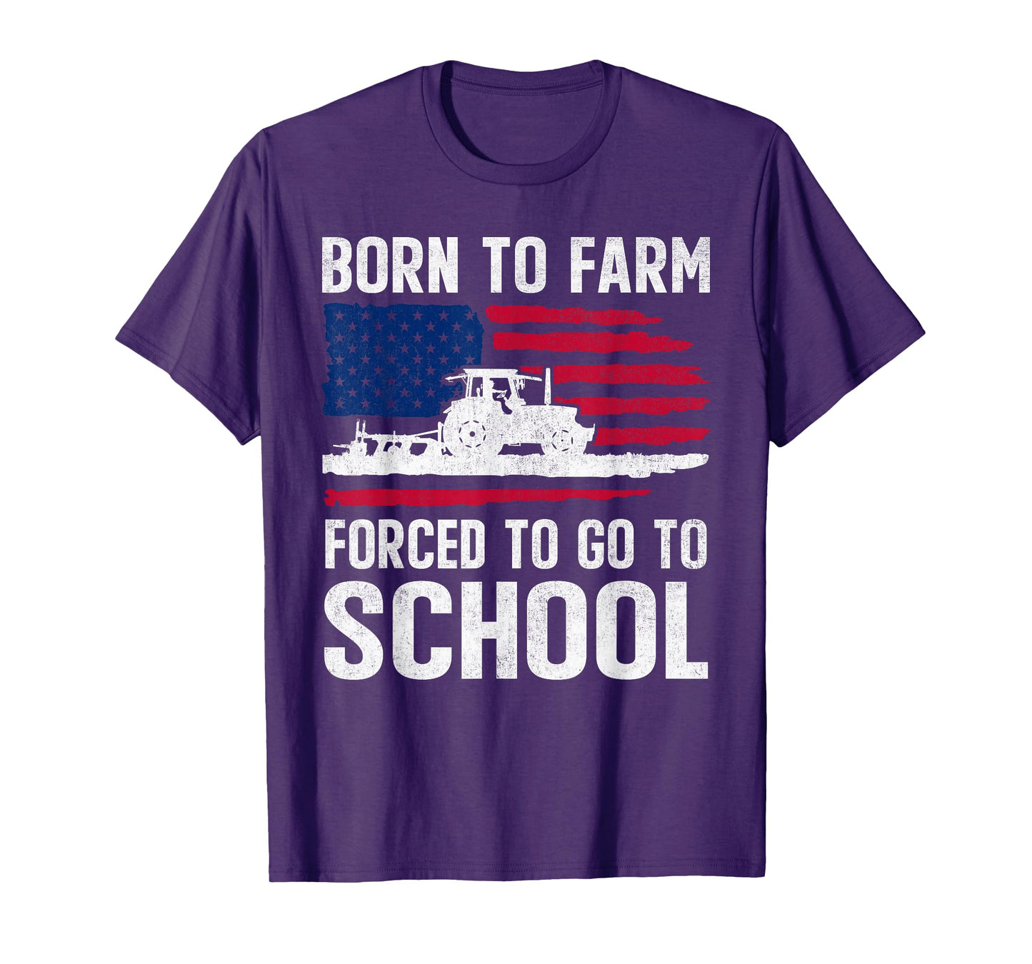 Born To Farm Forced To Go To School Farmer Back to School T-Shirt