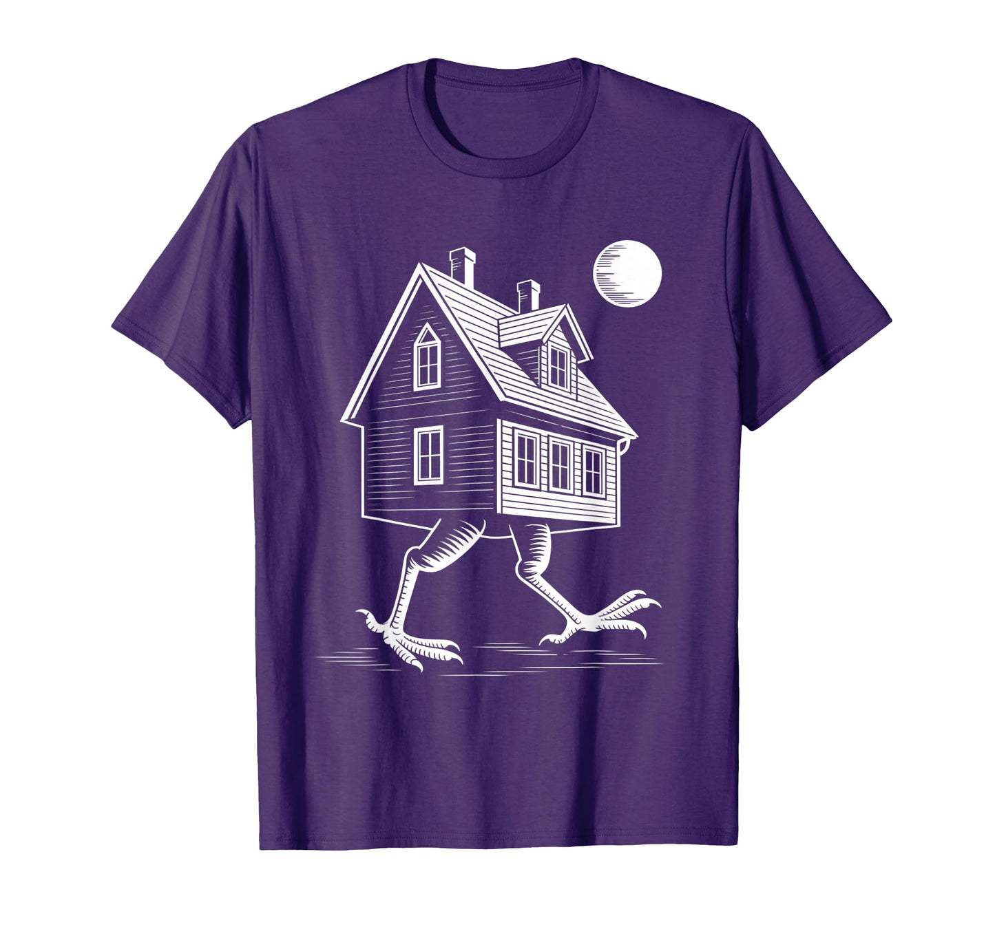 Slavic Folklore Baba Yaga Walking House On Chicken Legs T-Shirt