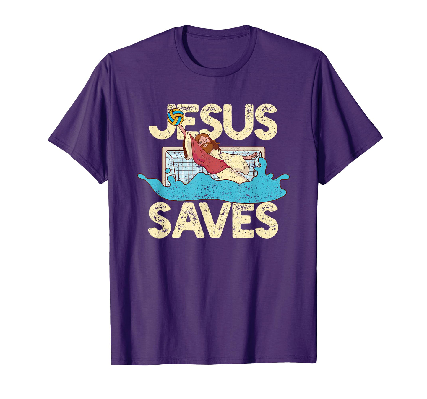 Jesus Saves Water Polo Goalie Faith Christian Waterpolo Fan T-Shirt