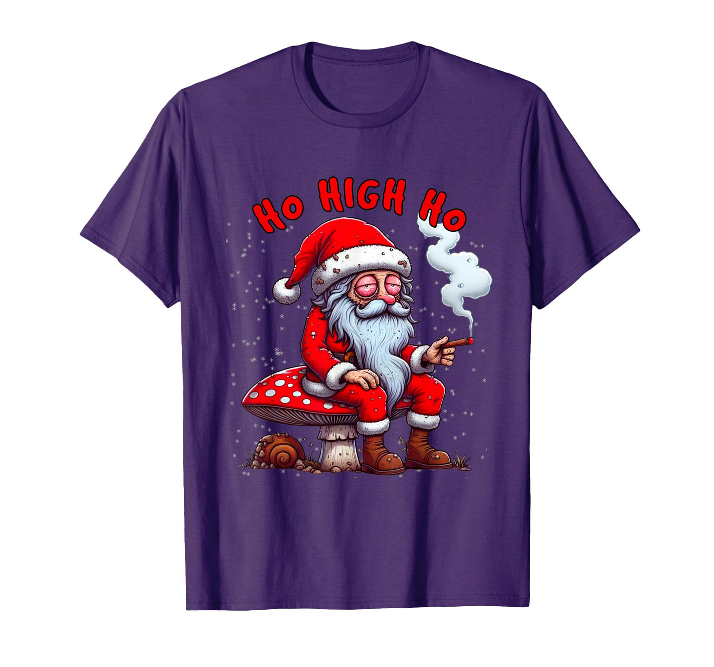 High Christmas Santa Ho High Ho Marijuana Weed Ugly Xmas T-Shirt