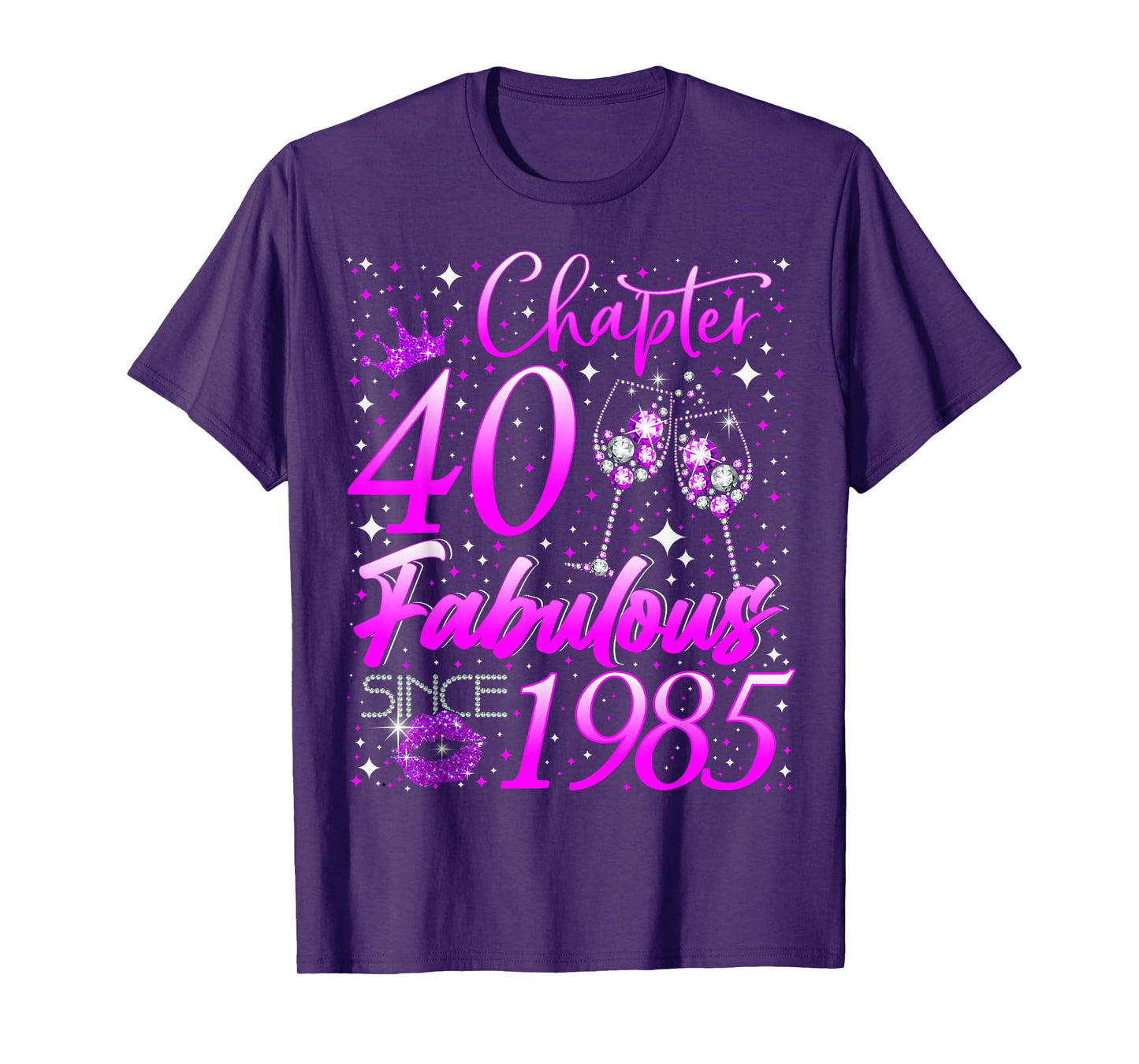 Womens Chapter 40 Fabulous Vintage Since 1985 40th Birthday T-Shirt