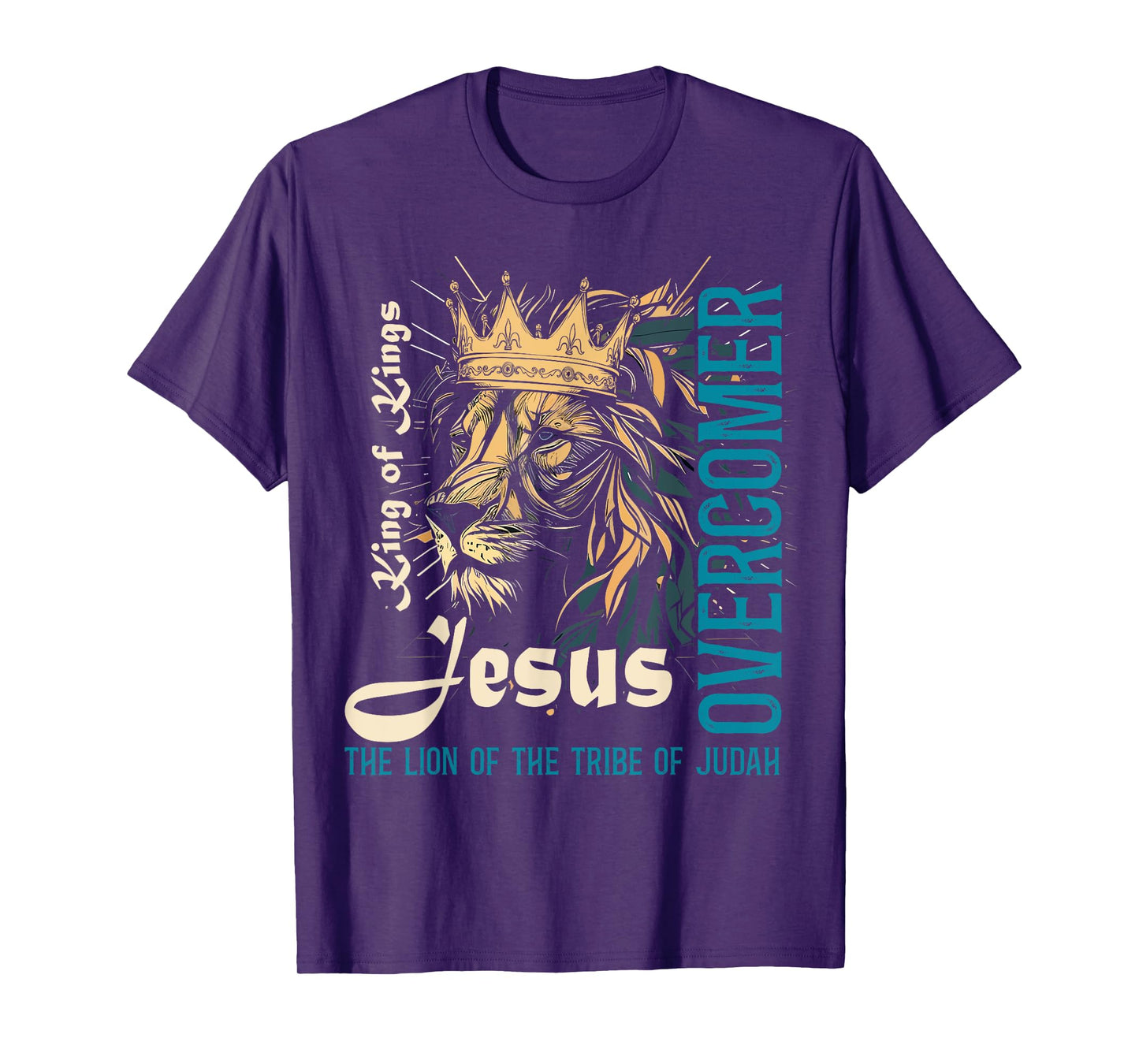 Jesus Is King Lion of Judah Bible Faith Graphic Christian T-Shirt