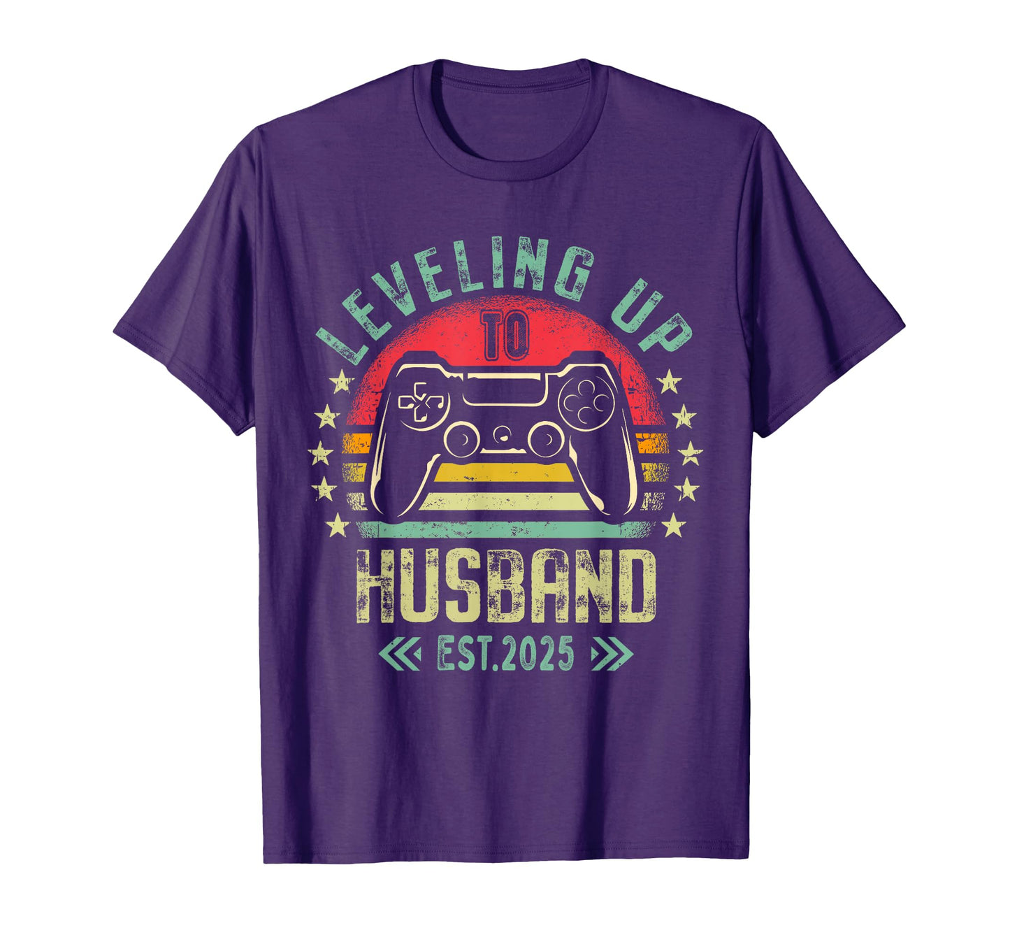 Engagement Tee for Gamer Groom Leveling Up To Husband 2025 T-Shirt