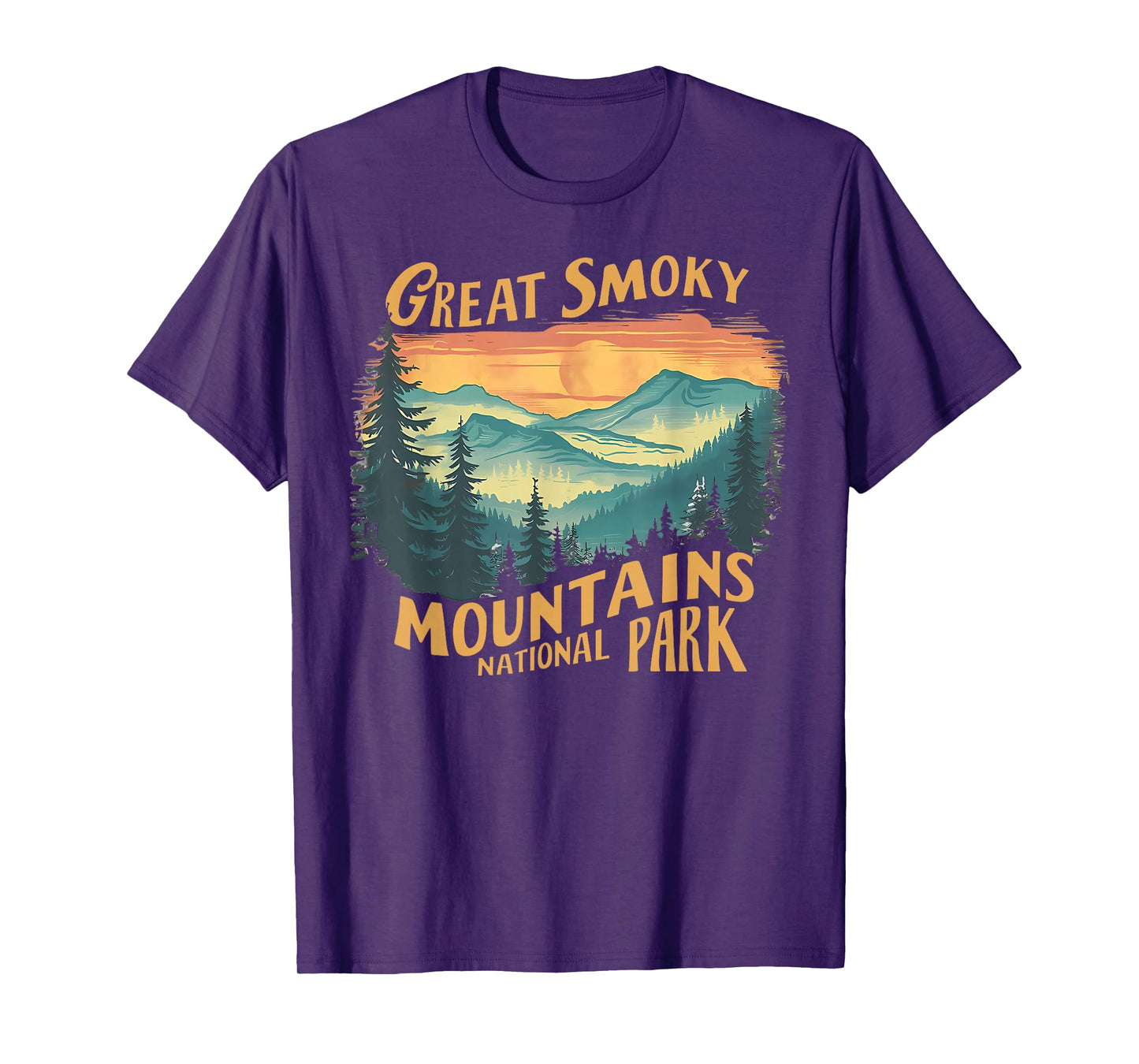 Vintage Great Smoky Mountains National Park Petro Sunset T-Shirt