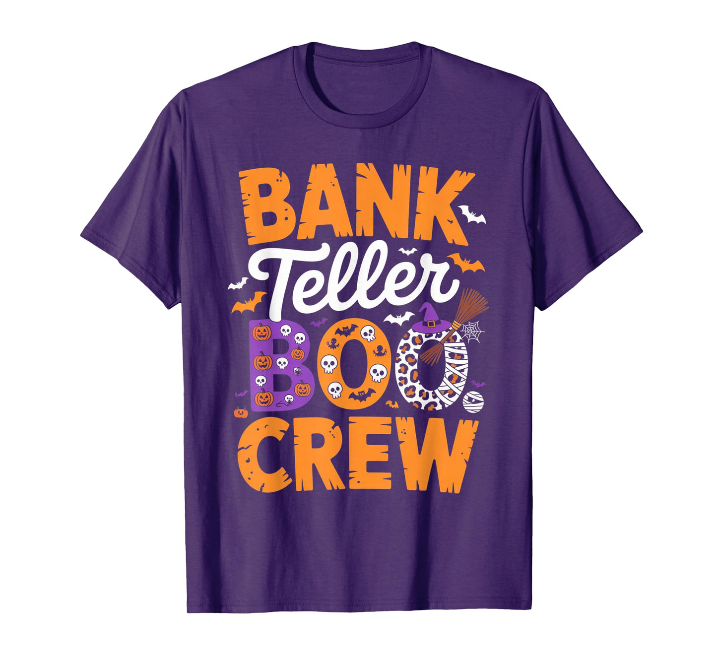 Bank Teller Boo Crew Halloween Matching Spooky Outfit T-Shirt