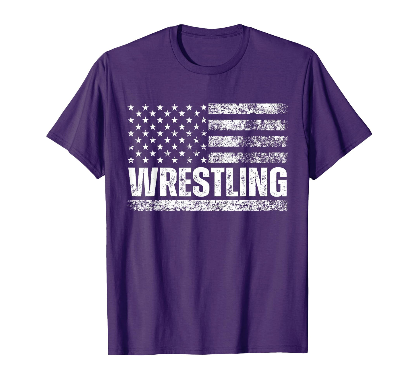 US Flag Wrestling American Flag Wrestling Wrestle Vintage T-Shirt