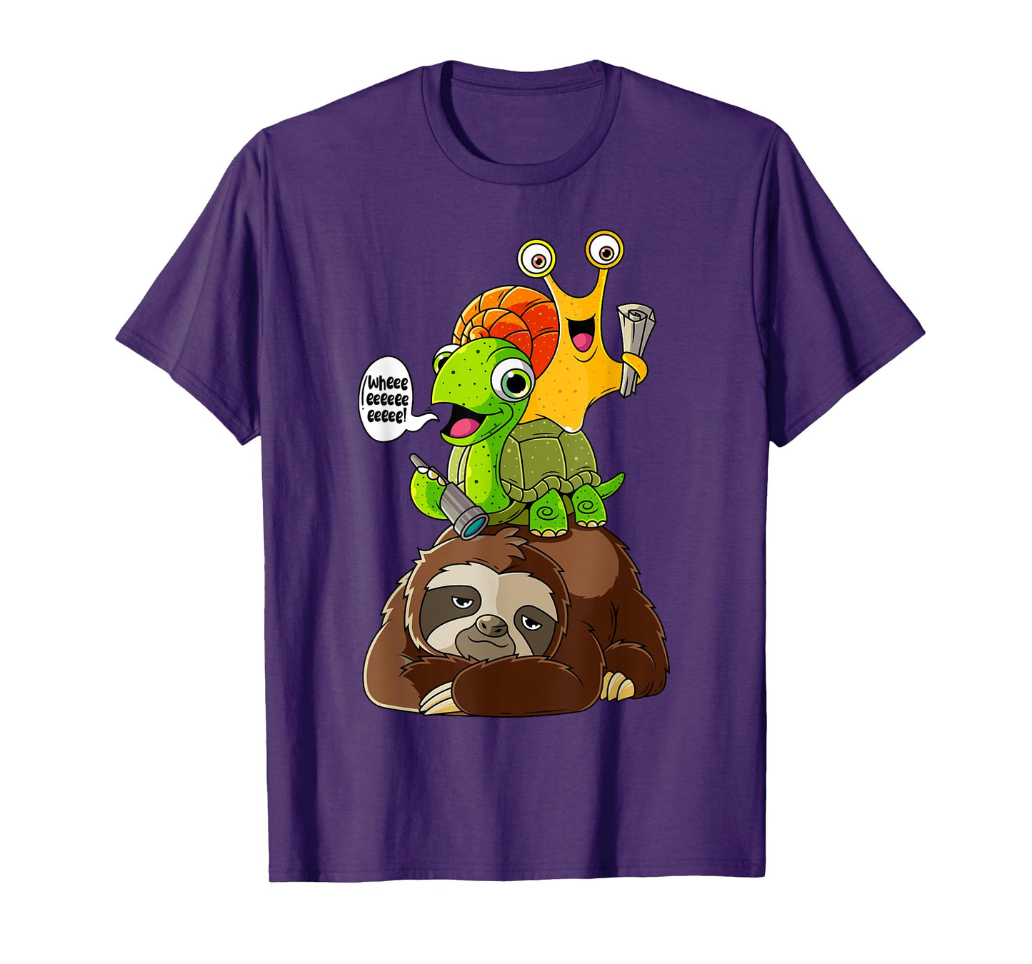 Sloth Turtle Snail Shirt Funny Animal Lover Gifts For Kids T-Shirt