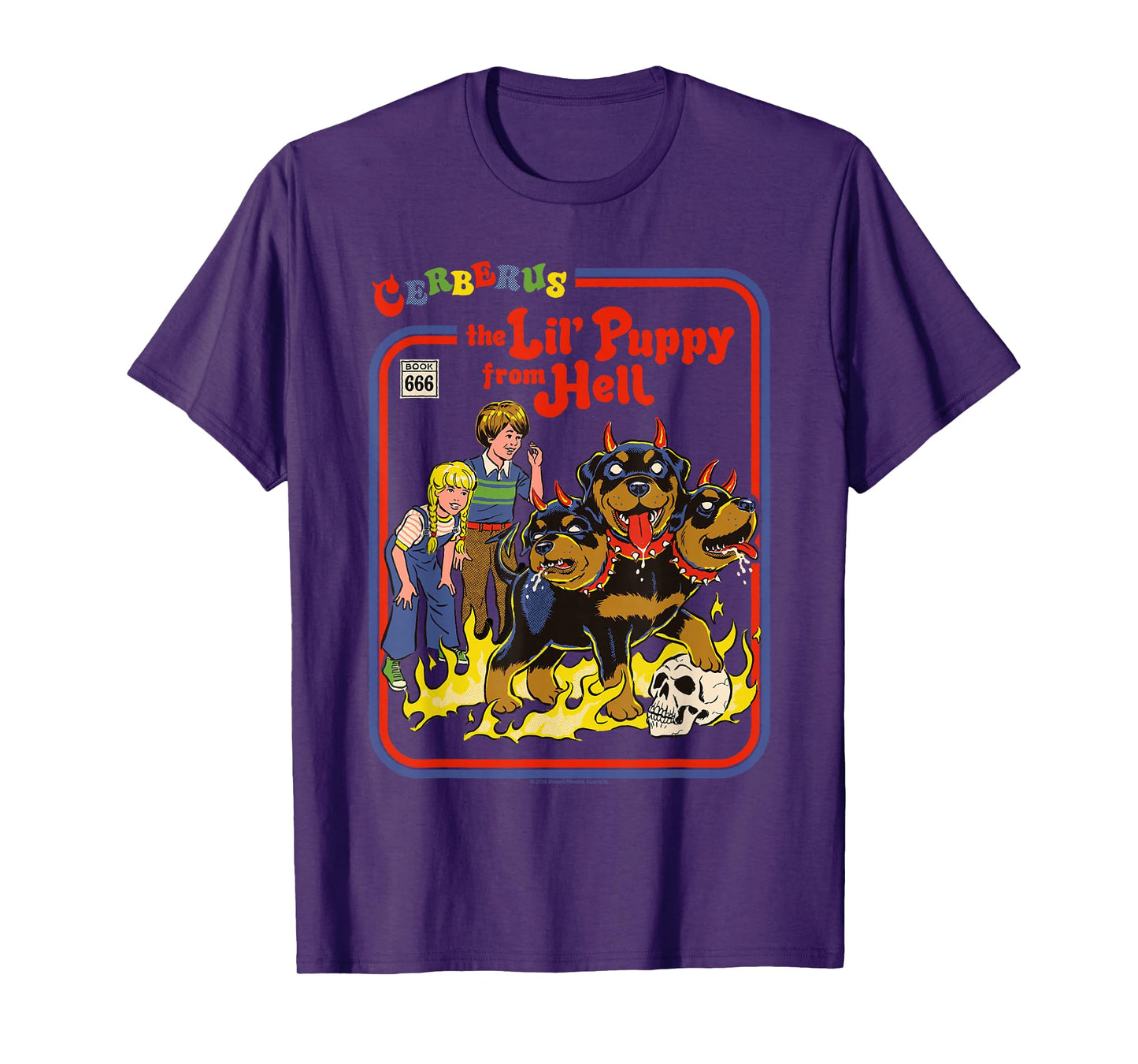 Cerberus Puppy Sarcastic Retro Vintage Funny Adult Humor T-Shirt