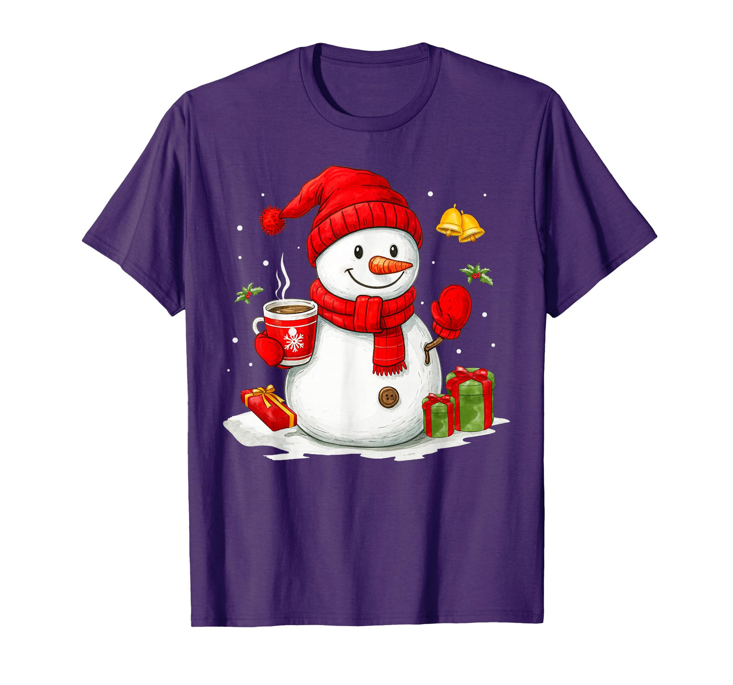 Snowman Family Christmas Matching Costume Men Women Kids T-Shirt