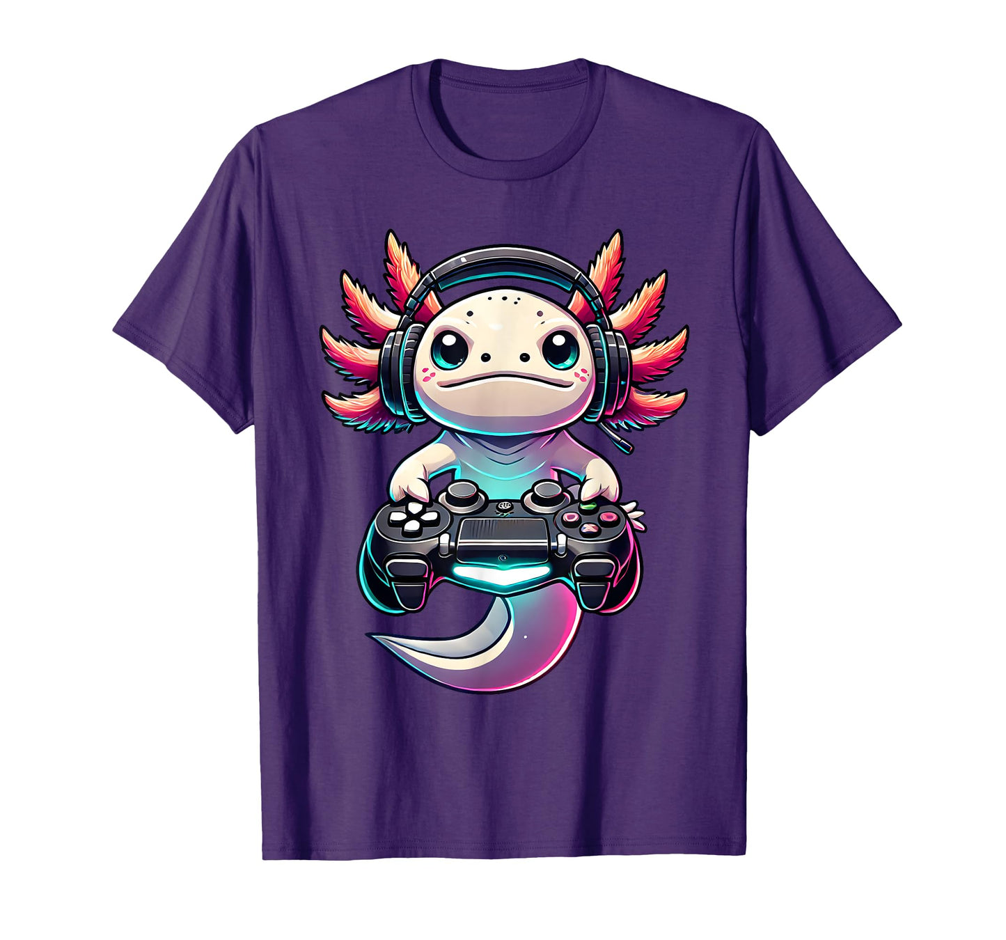 Funny Axolotl Retro Gamer Video Games Boys Girls Kids T-Shirt
