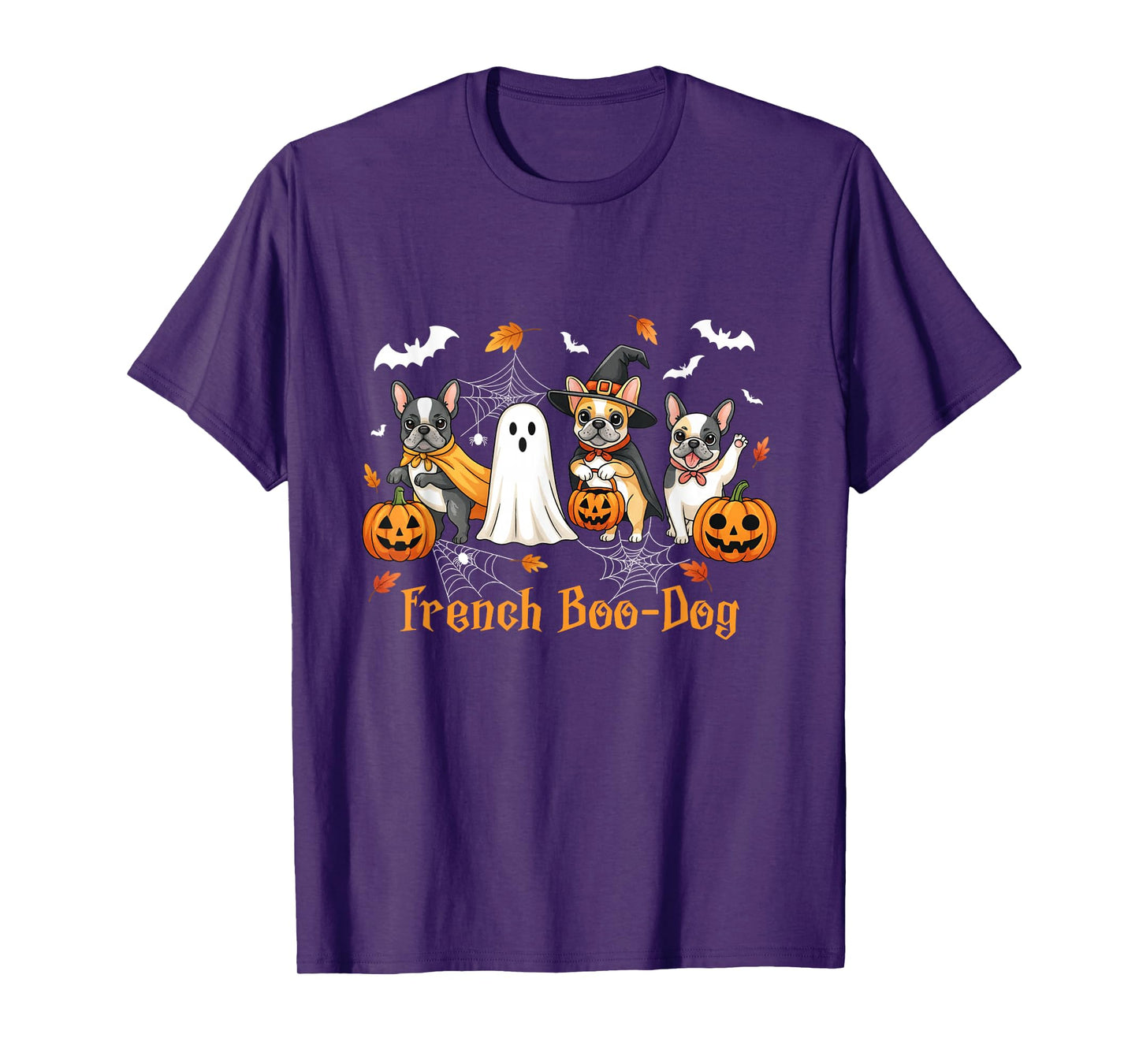 French Bulldog Ghost Pumpkin Halloween Dog Costume T-Shirt