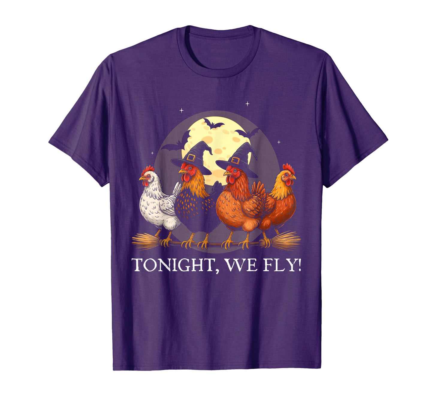 Tonight We Fly Funny Chicken Spooky Season Farm Halloween T-Shirt