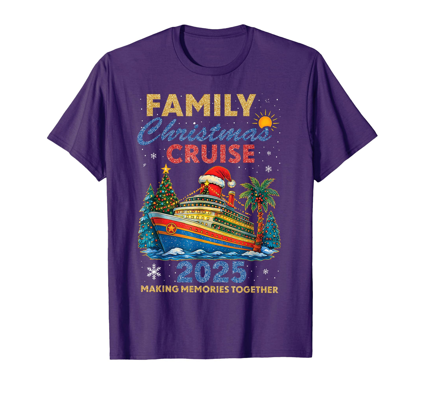 Family Christmas Cruise 2025 Matching Family Cruise Holiday T-Shirt