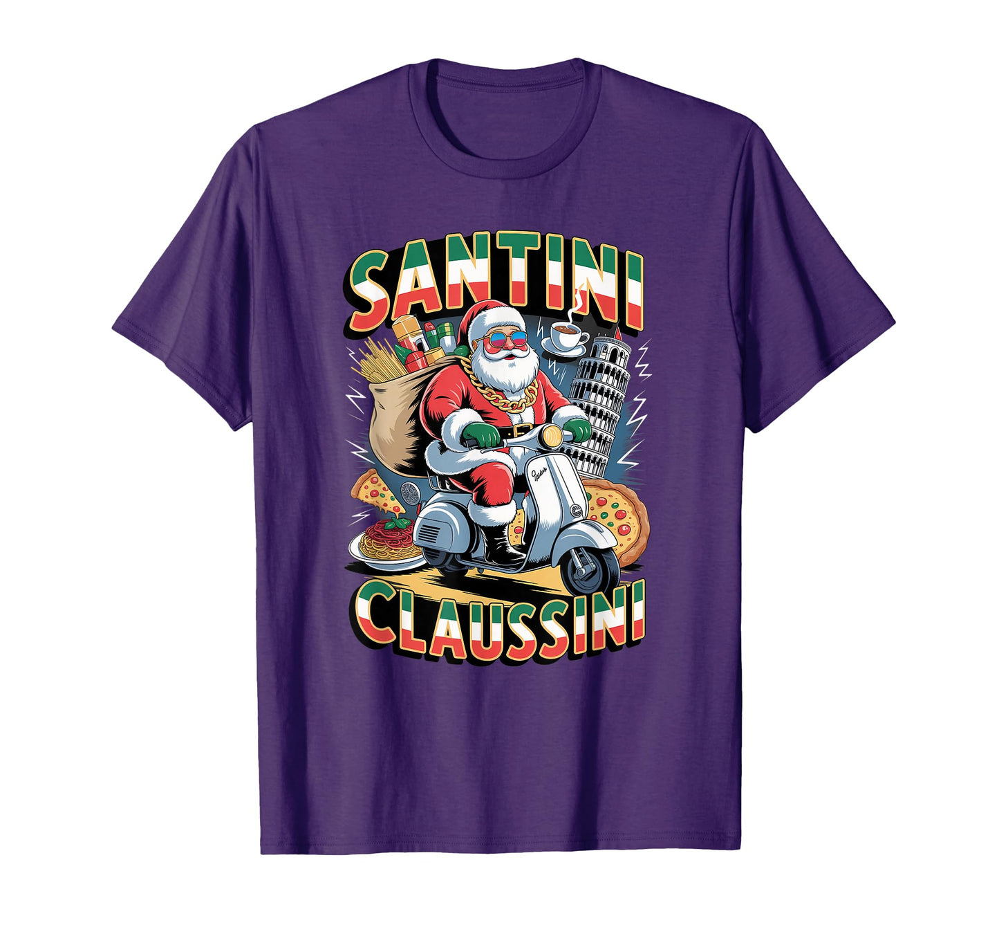 Italian Brainrot Christmas Santini Claussini Funny Santa T-Shirt