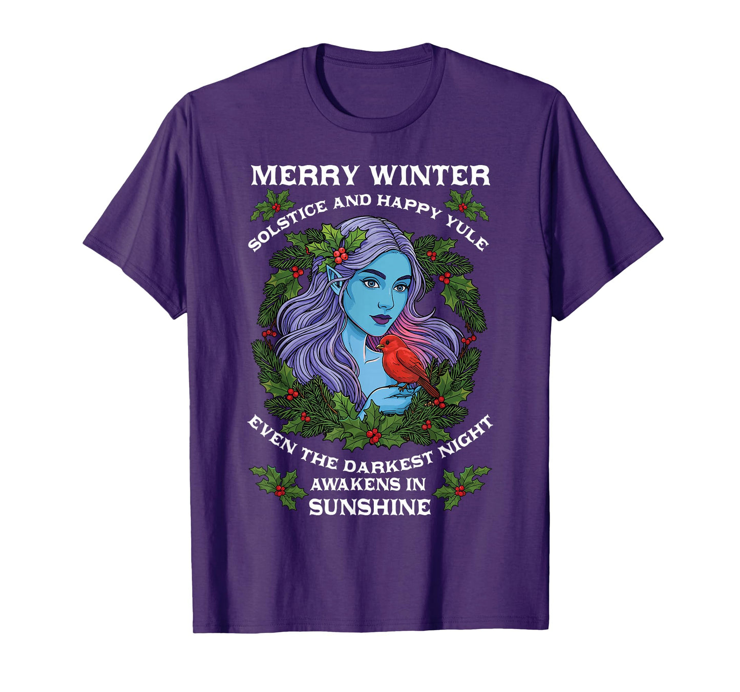 Merry Winter Solstice and Happy Yule Nordic Christmas T-Shirt
