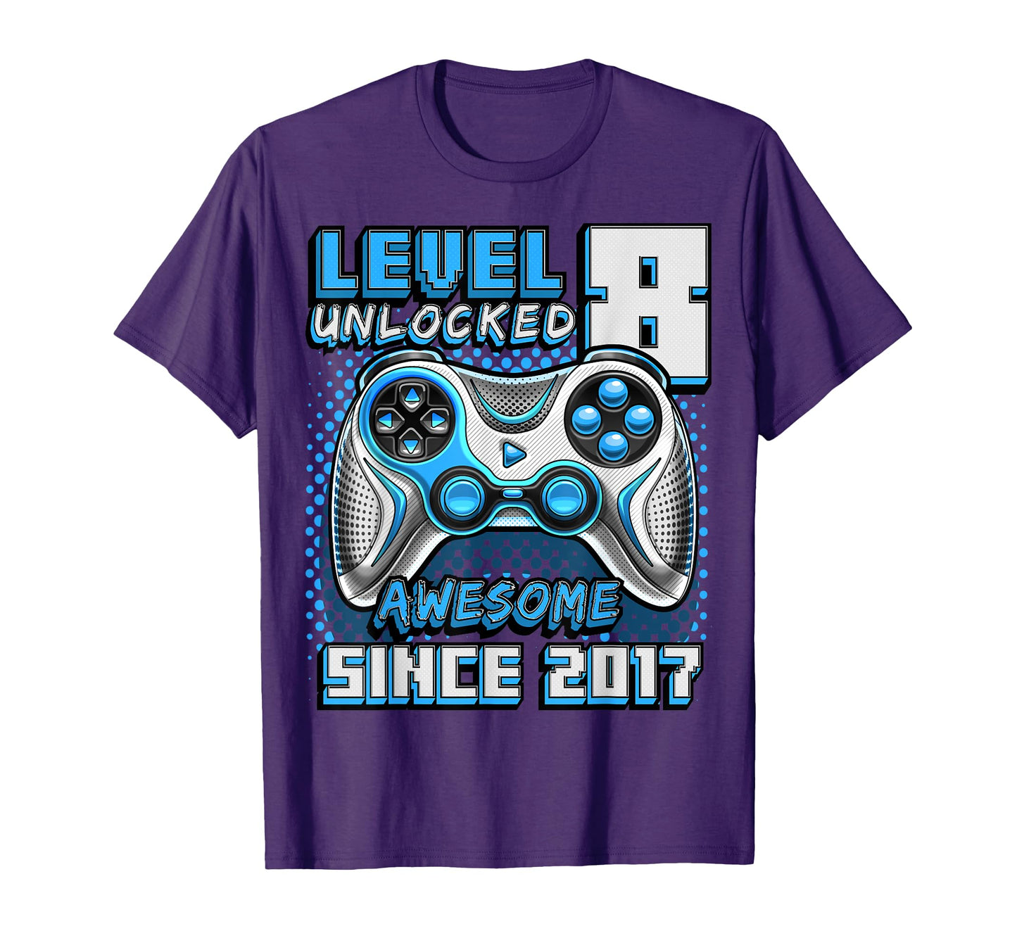 8th Birthday Boy Level 8 Gamer 8 Year Video Game Party T-Shirt