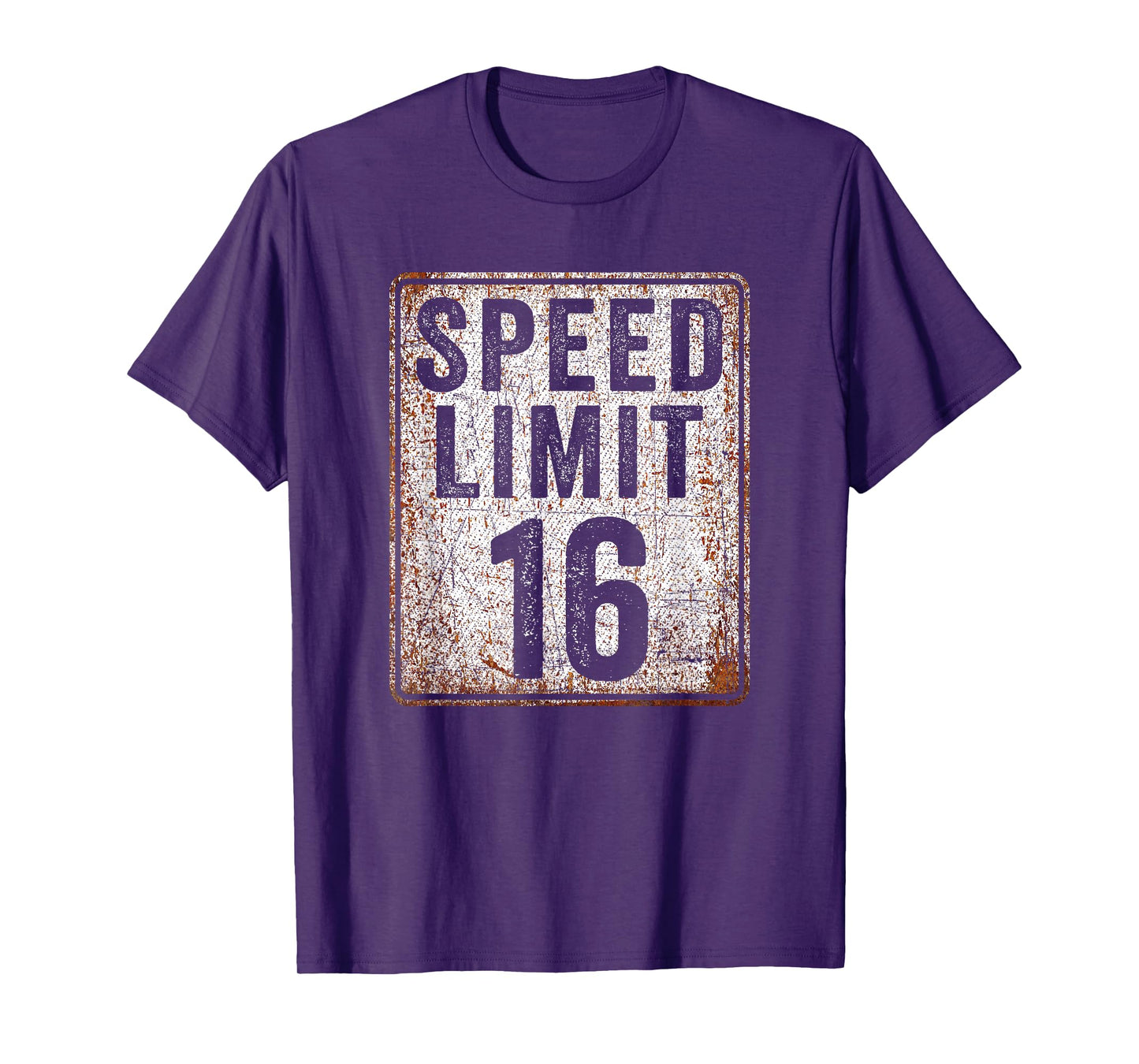 16th Birthday Speed Limit Sign 16 MPH 16 Year Old Funny T-Shirt