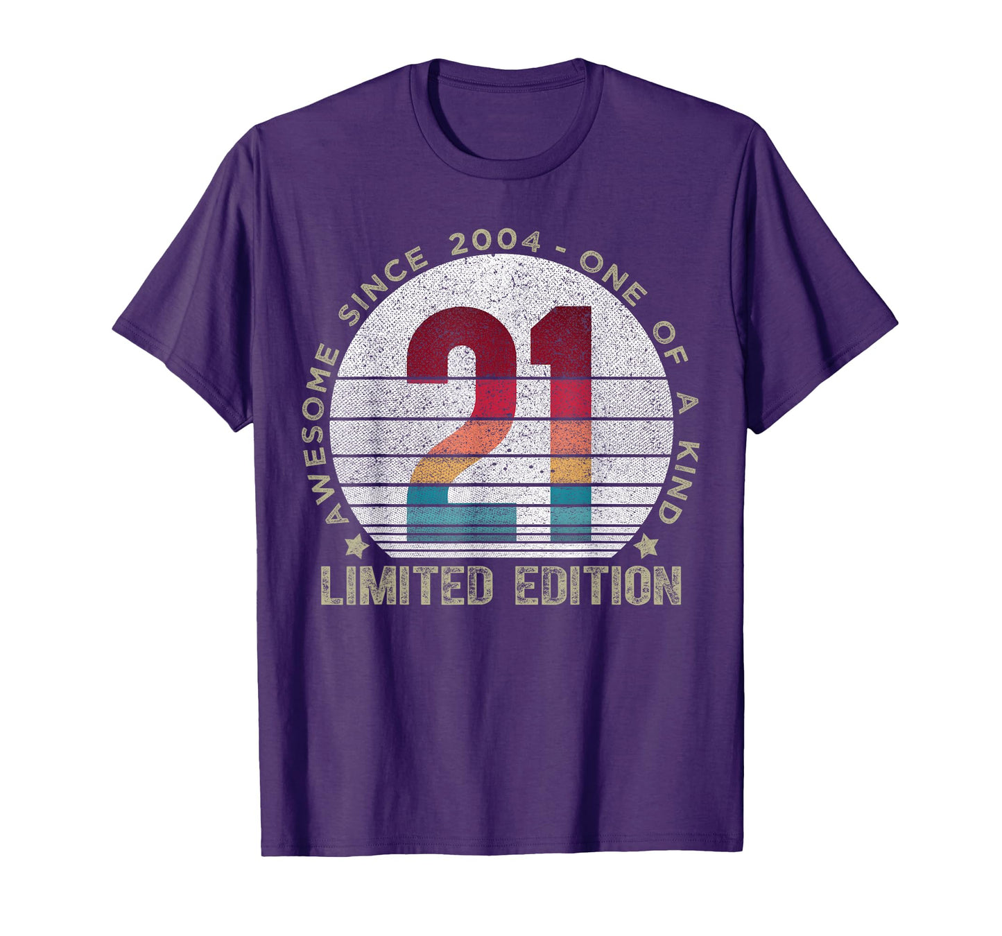 21 Year Old Gifts Vintage 2004 Limited Edition 21st Birthday T-Shirt