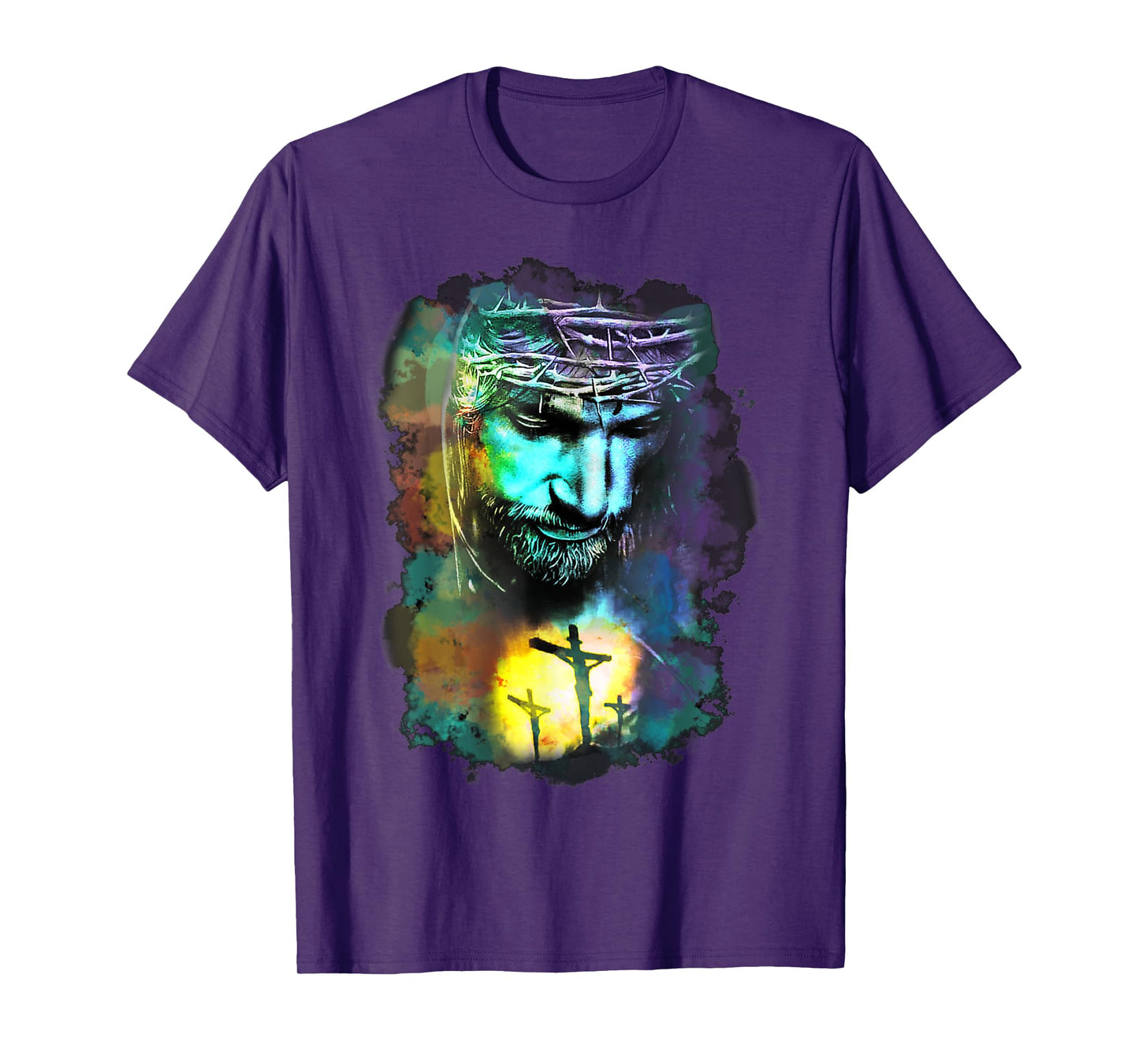 Jesus Christ Cross Religious Picture Christian Art Print T-Shirt
