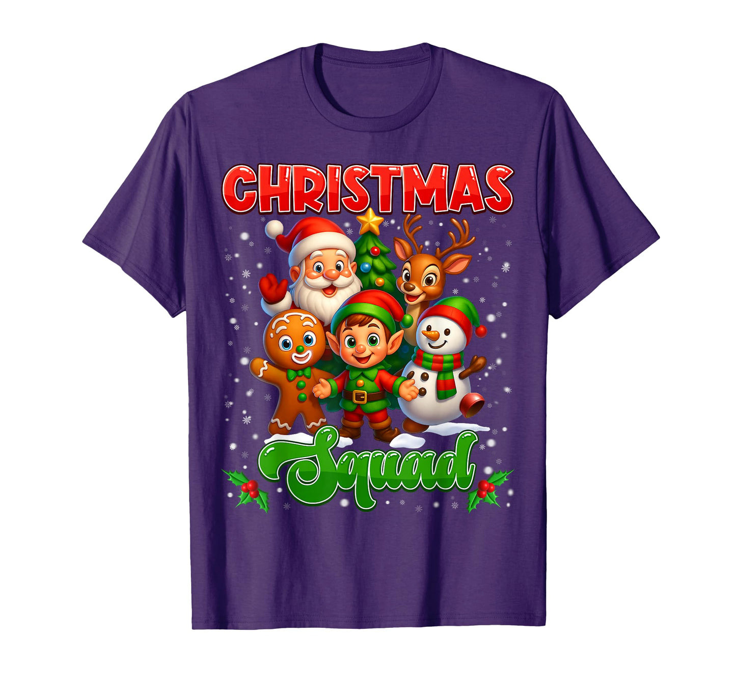 Christmas Squad Santa Reindeer Xmas Men Women Kid T-Shirt