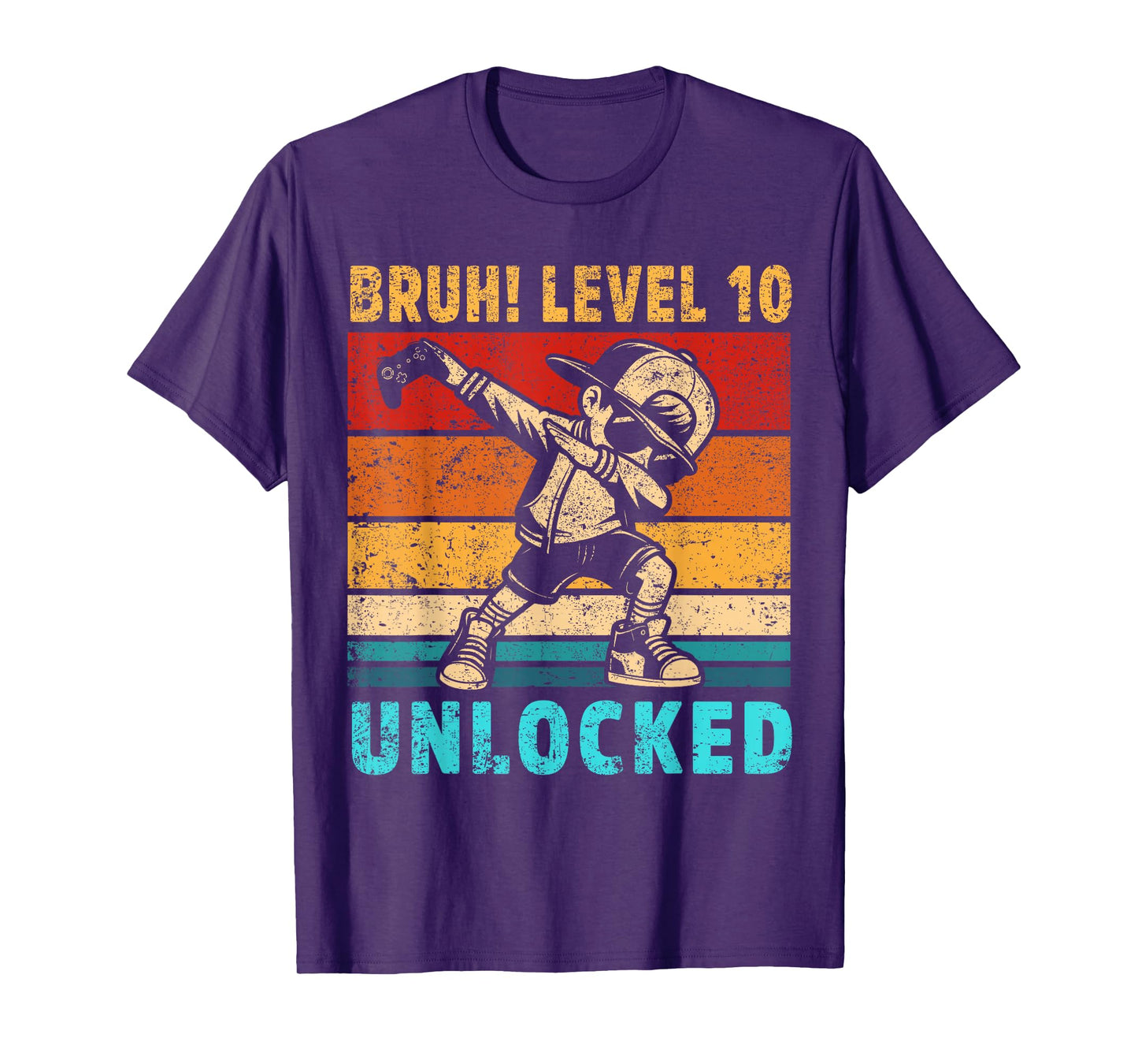 10 Year Old Birthday Dabbing Boy Bruh 10th level unlocked T-Shirt