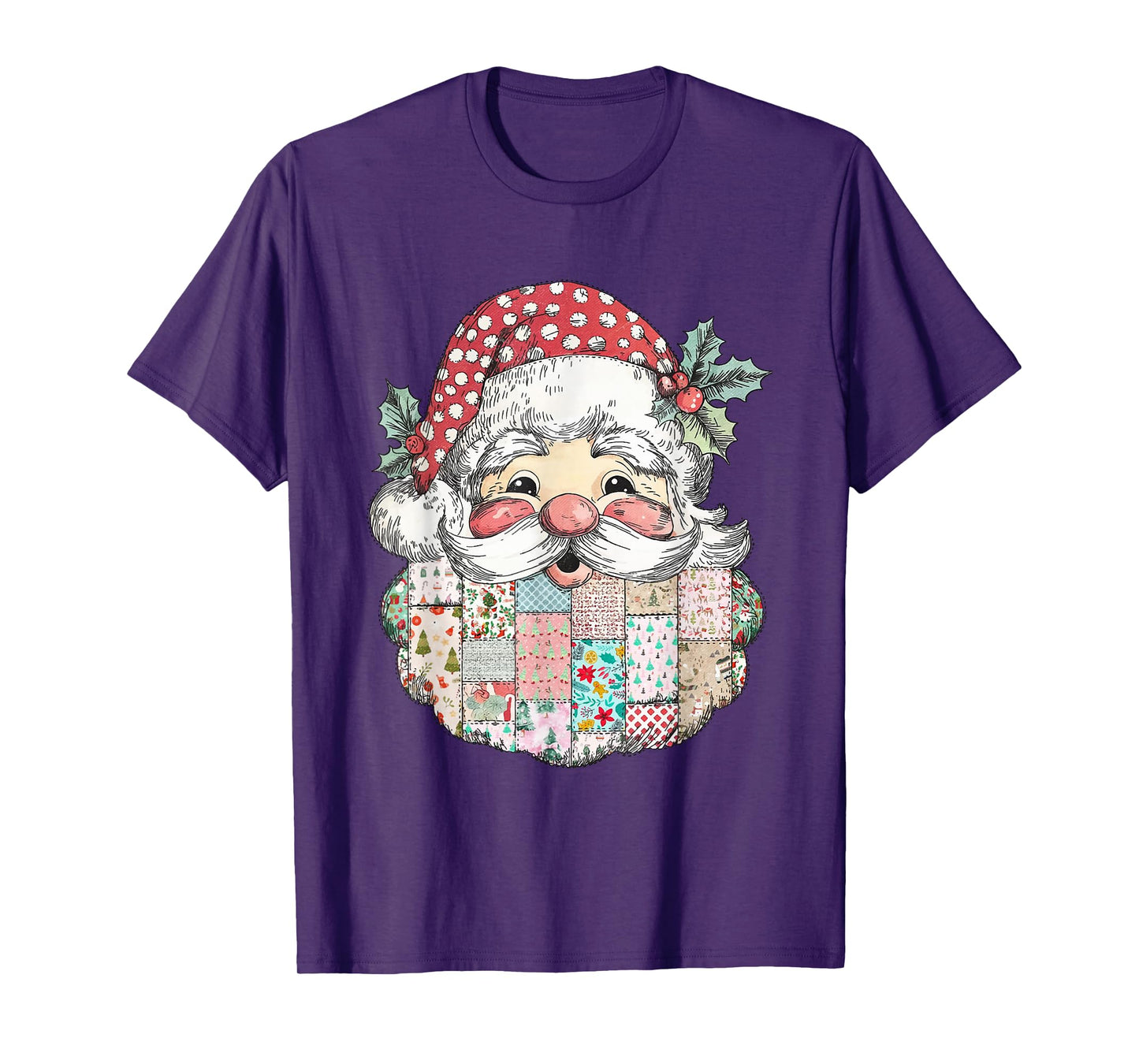 Retro Funny Santa Claus Christmas Merry and Bright Cute Xmas T-Shirt