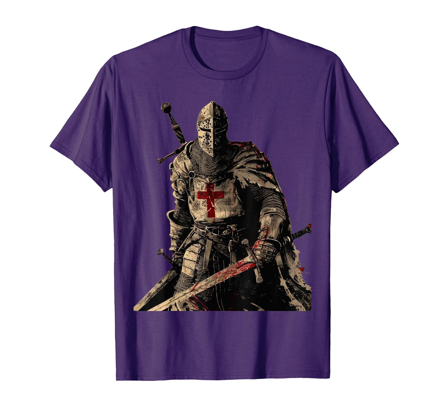 Knight Christian Templar Warrior Of God Crusader Gift T-Shirt, Small, Black