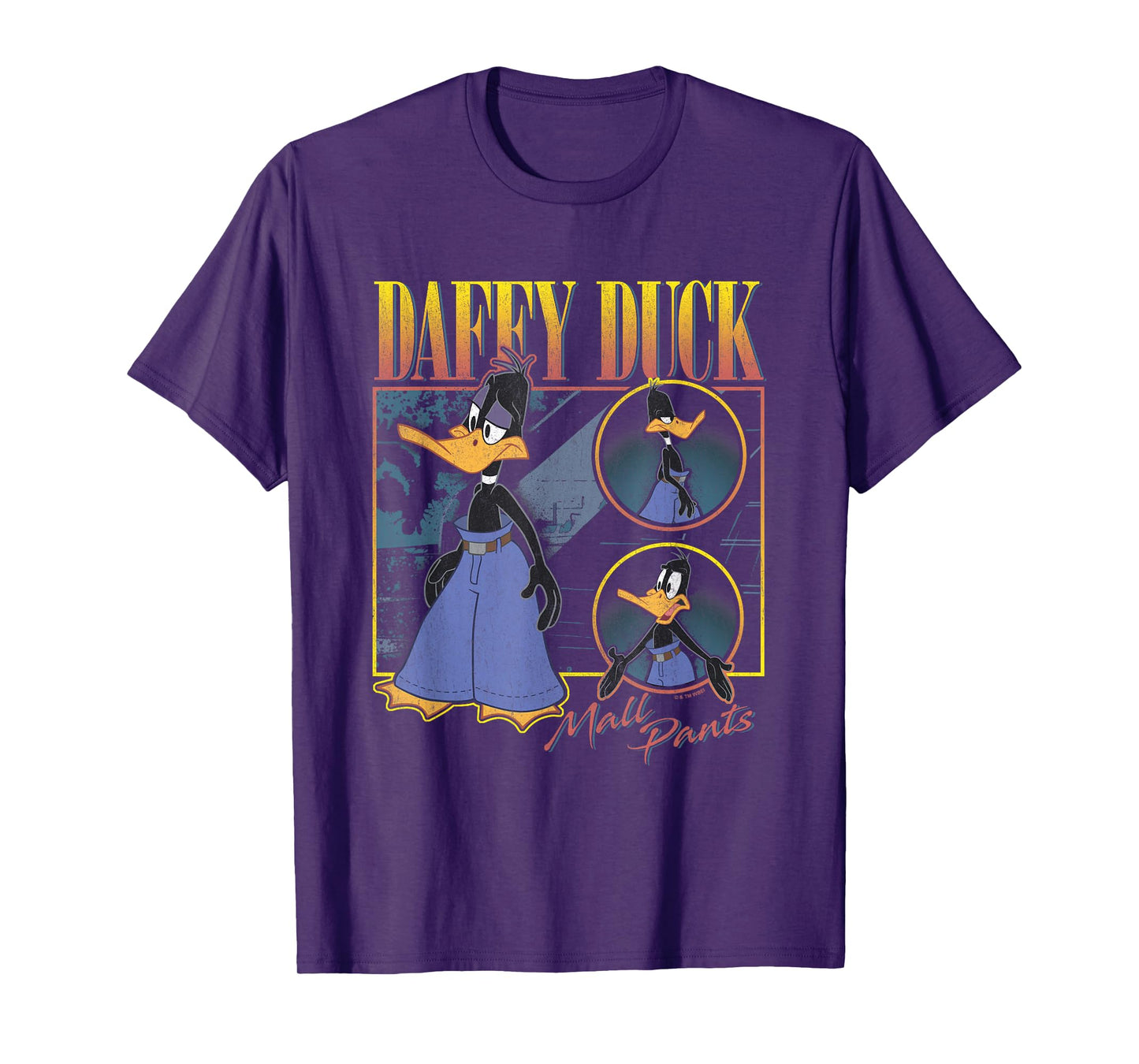 Looney Tunes Daffy Duck Mall Pants Showcase Vintage Panels T-Shirt