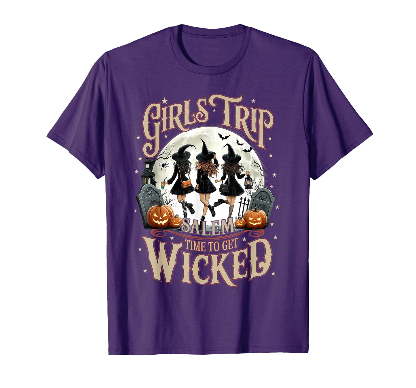 Vintage Salem 1692, Girls Trip Salem Time To Get Wicked T-Shirt