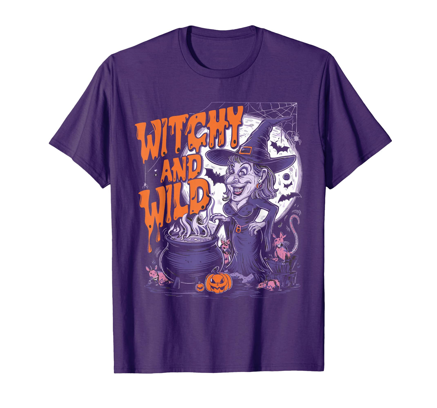 Witchy and Wild Funny Halloween Witch T-Shirt