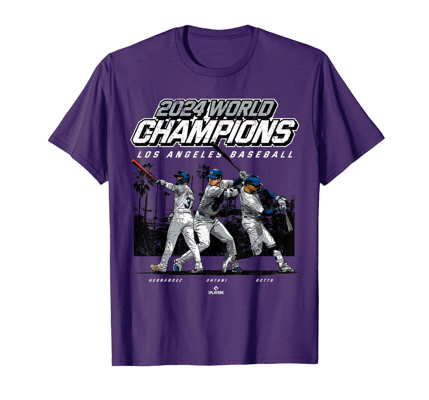 2024 Los Angeles World Champions Ohtani, Betts & Hernández T-Shirt