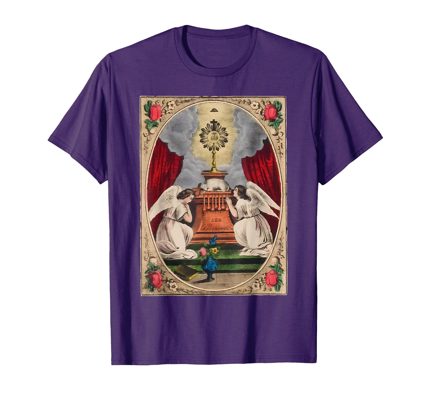 Holy Sacrament Eucharistic Adoration Catholic Altar Lamb T-Shirt