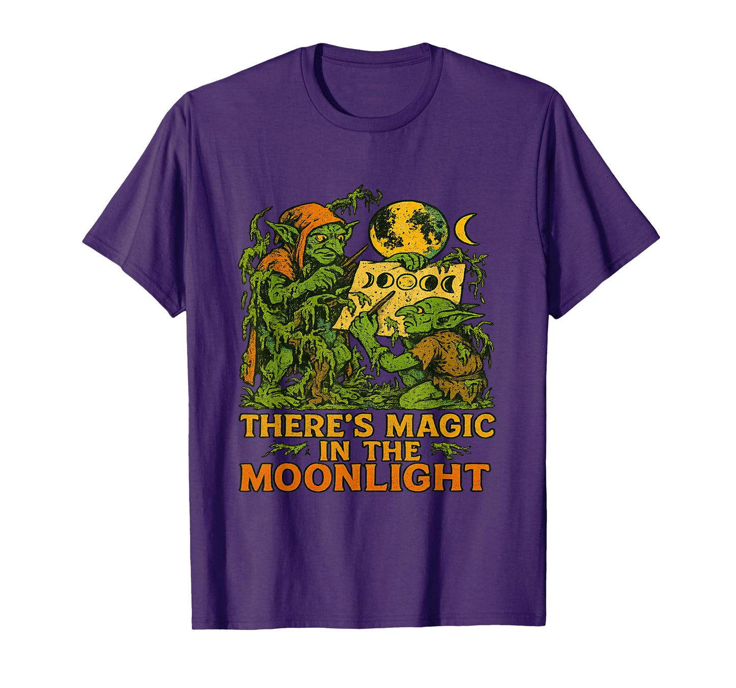 Goblincore Moon Phase Lunar Spirit Magic Scene Moonlight T-Shirt