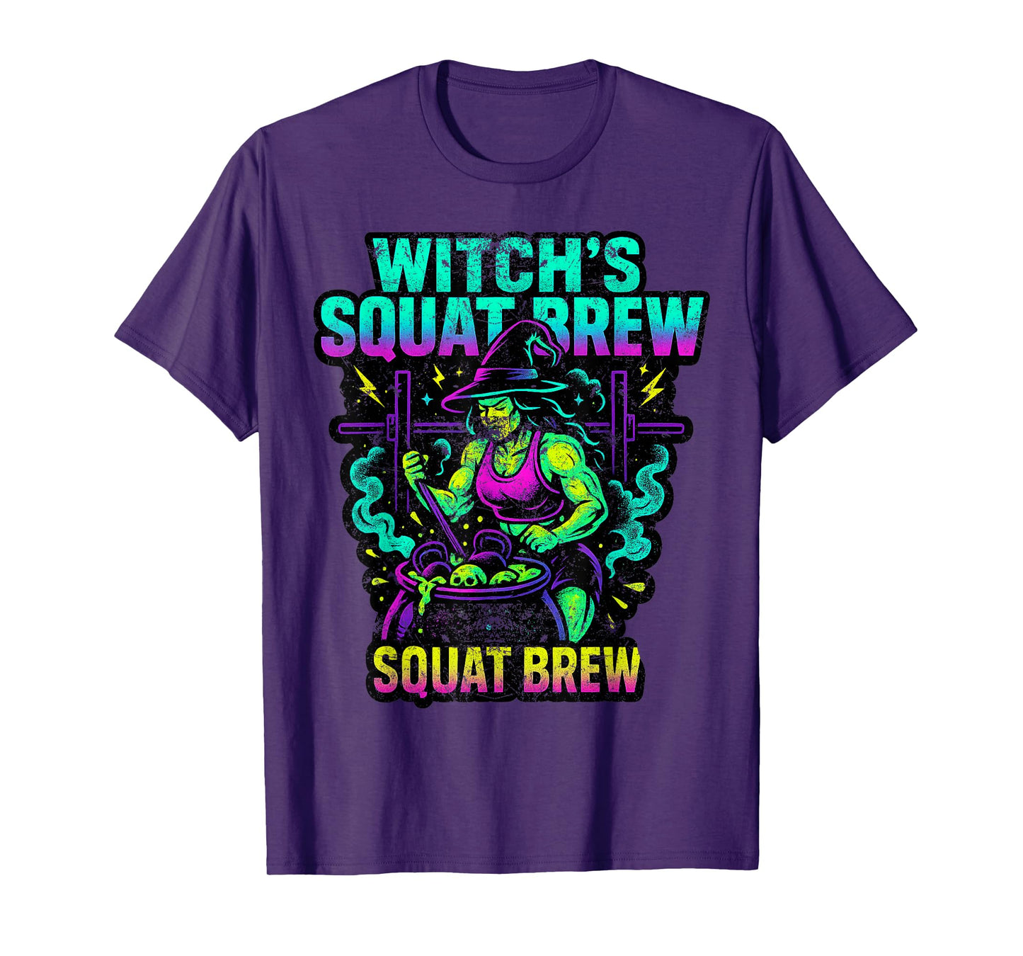Witches Squat Brew Leg Day Glutes Old School 90's Retro Gym T-Shirt